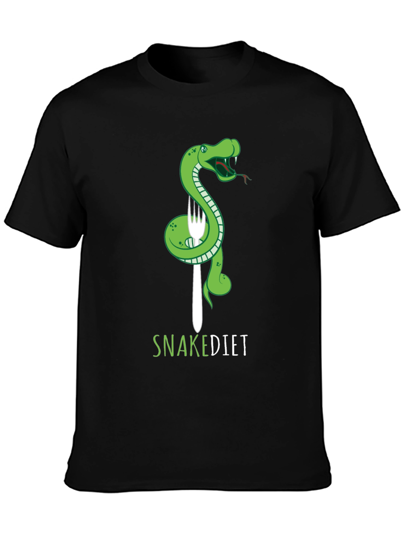Snake Diet T-Shirt - Green Reptile Graphic Tee