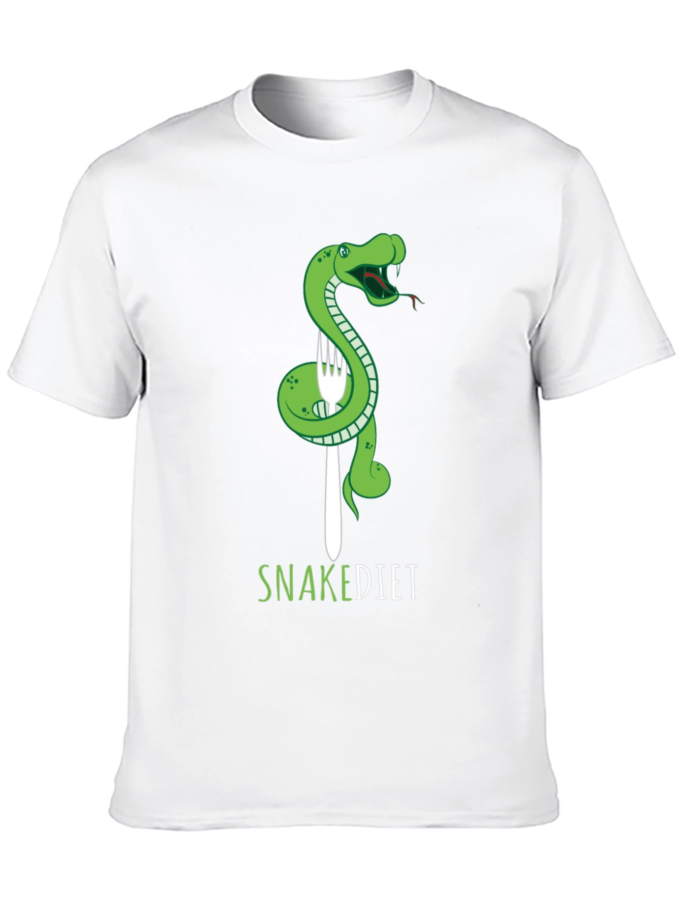 Snake Diet T-Shirt - Green Reptile Graphic Tee
