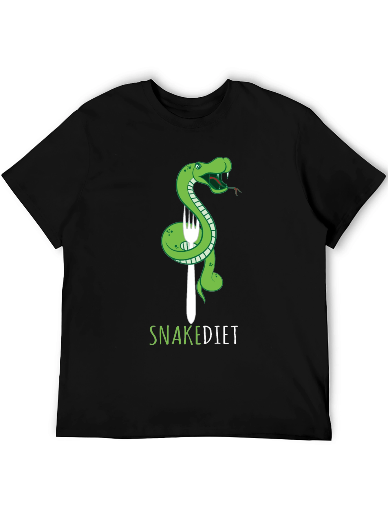 Snake Diet T-Shirt - Green Reptile Graphic Tee