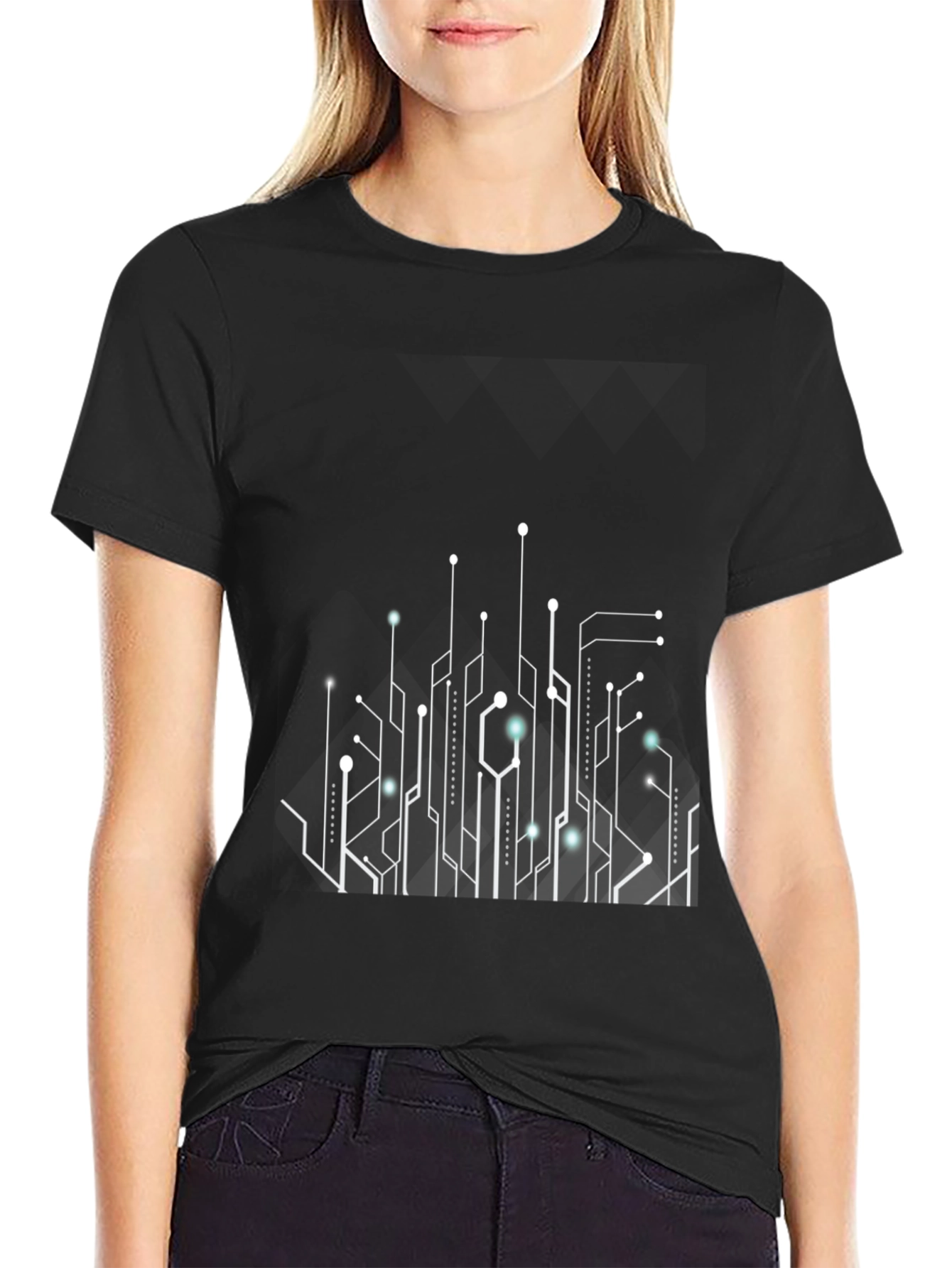 Circuit Board Graphic Tee - Black