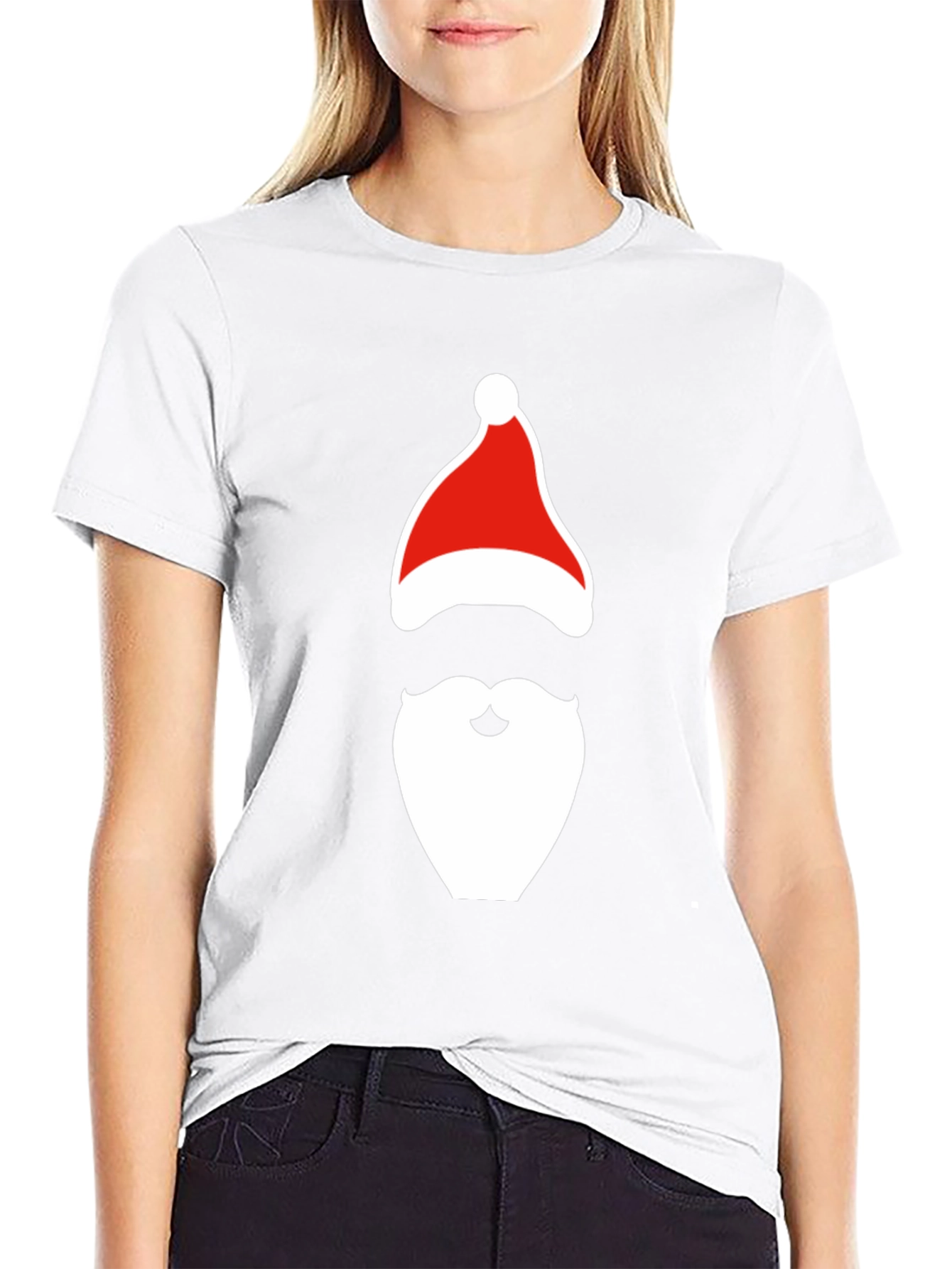 Santa Hat & Beard Graphic Tee