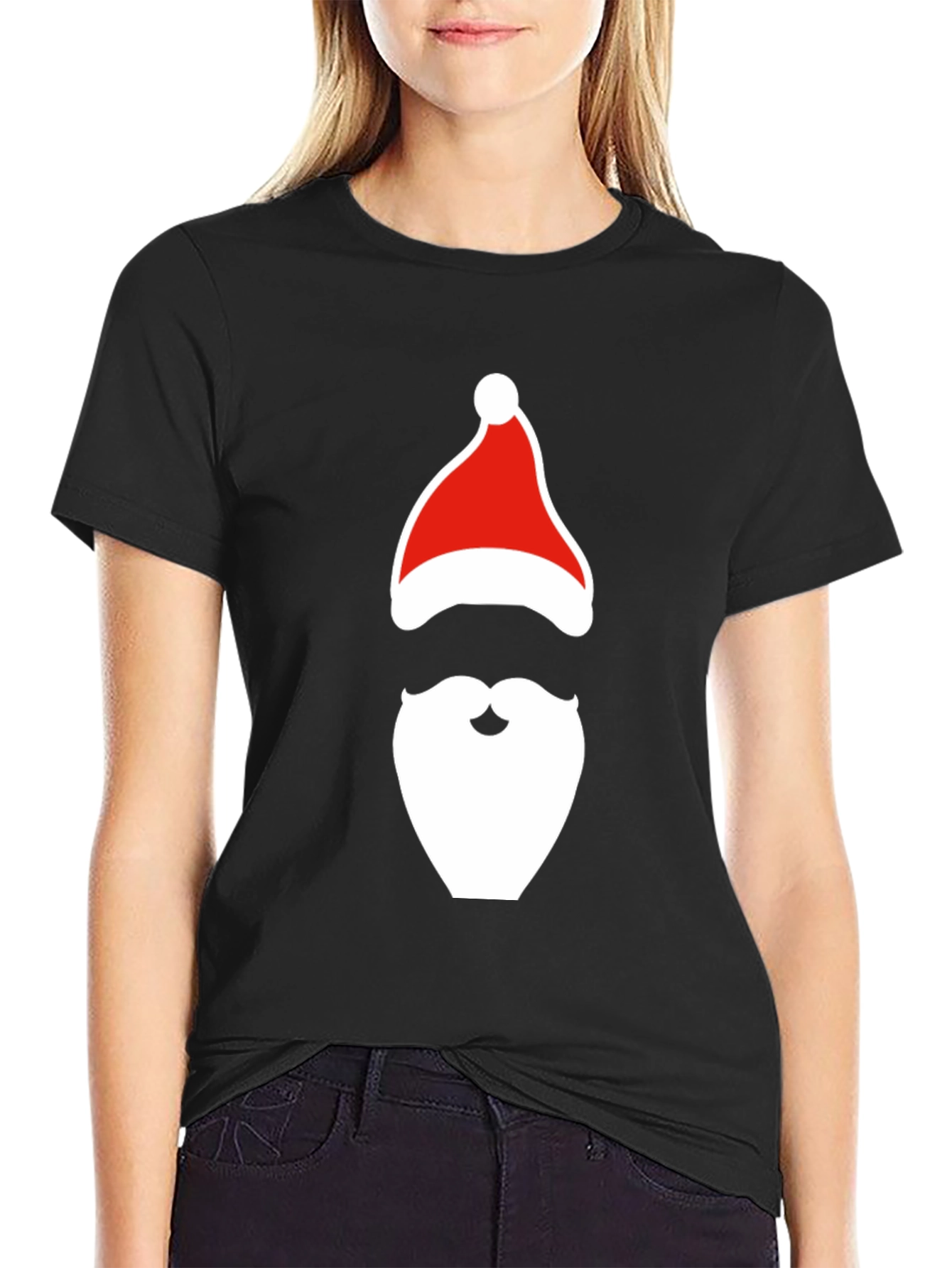 Santa Hat & Beard Graphic Tee