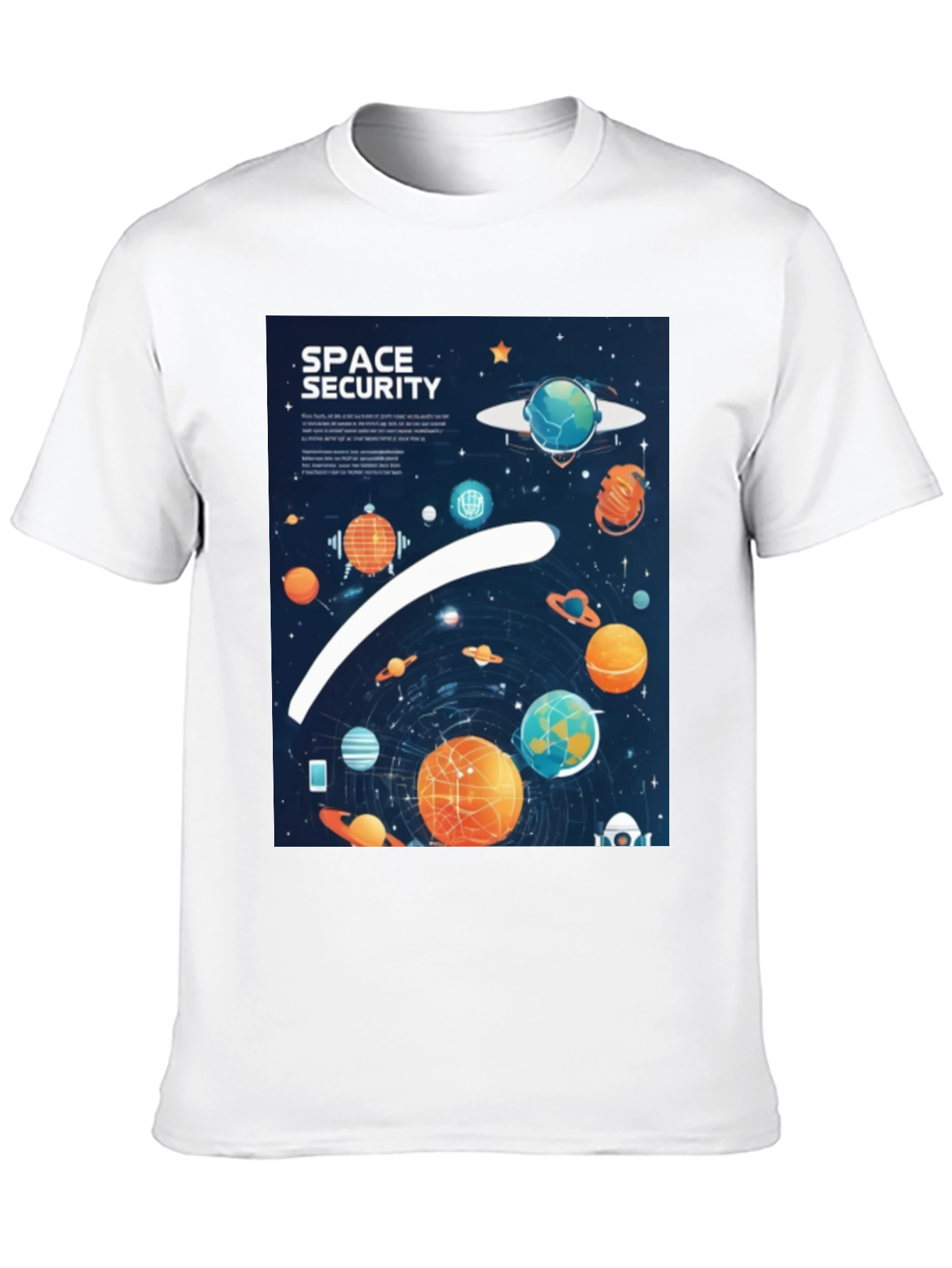 Space Security Graphic T-Shirt - Black