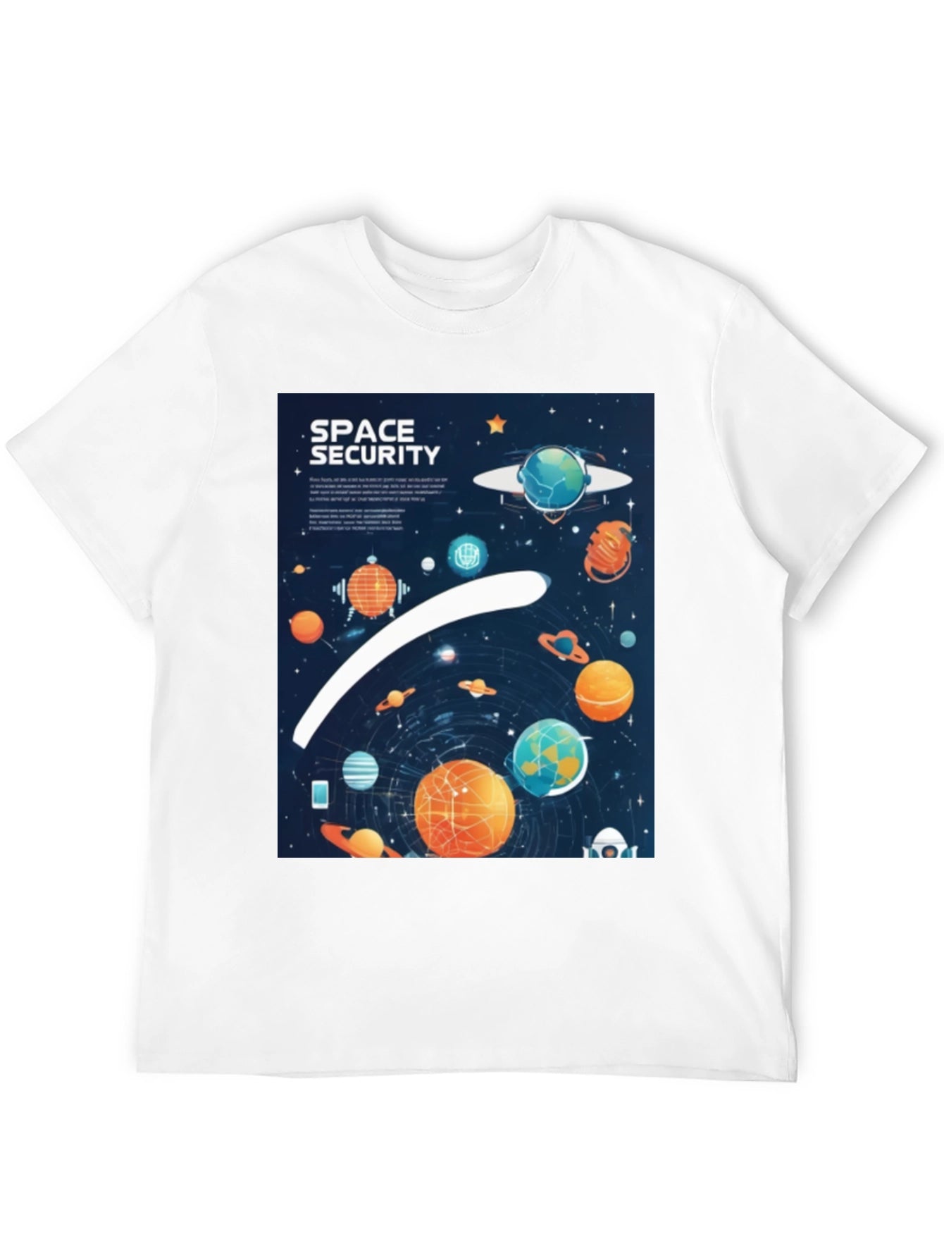 Space Security Graphic T-Shirt - Black