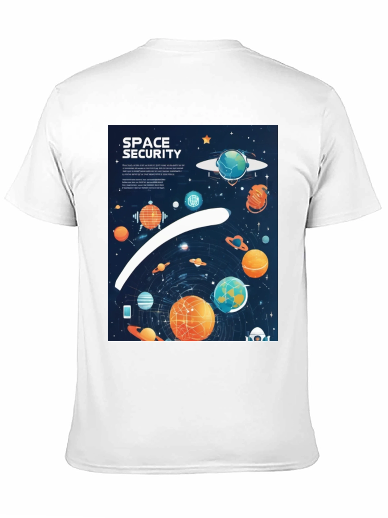 Space Security Graphic T-Shirt - Black