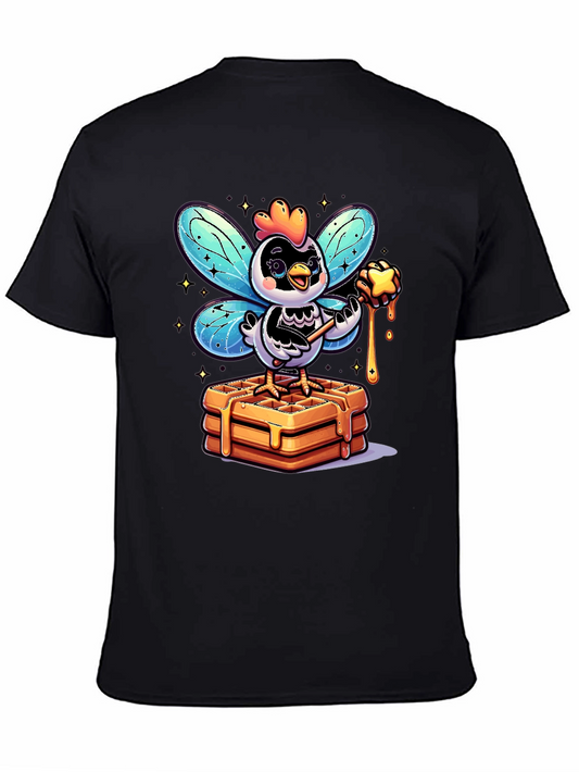 Whimsical Chicken Fairy Waffle Lover T-Shirt