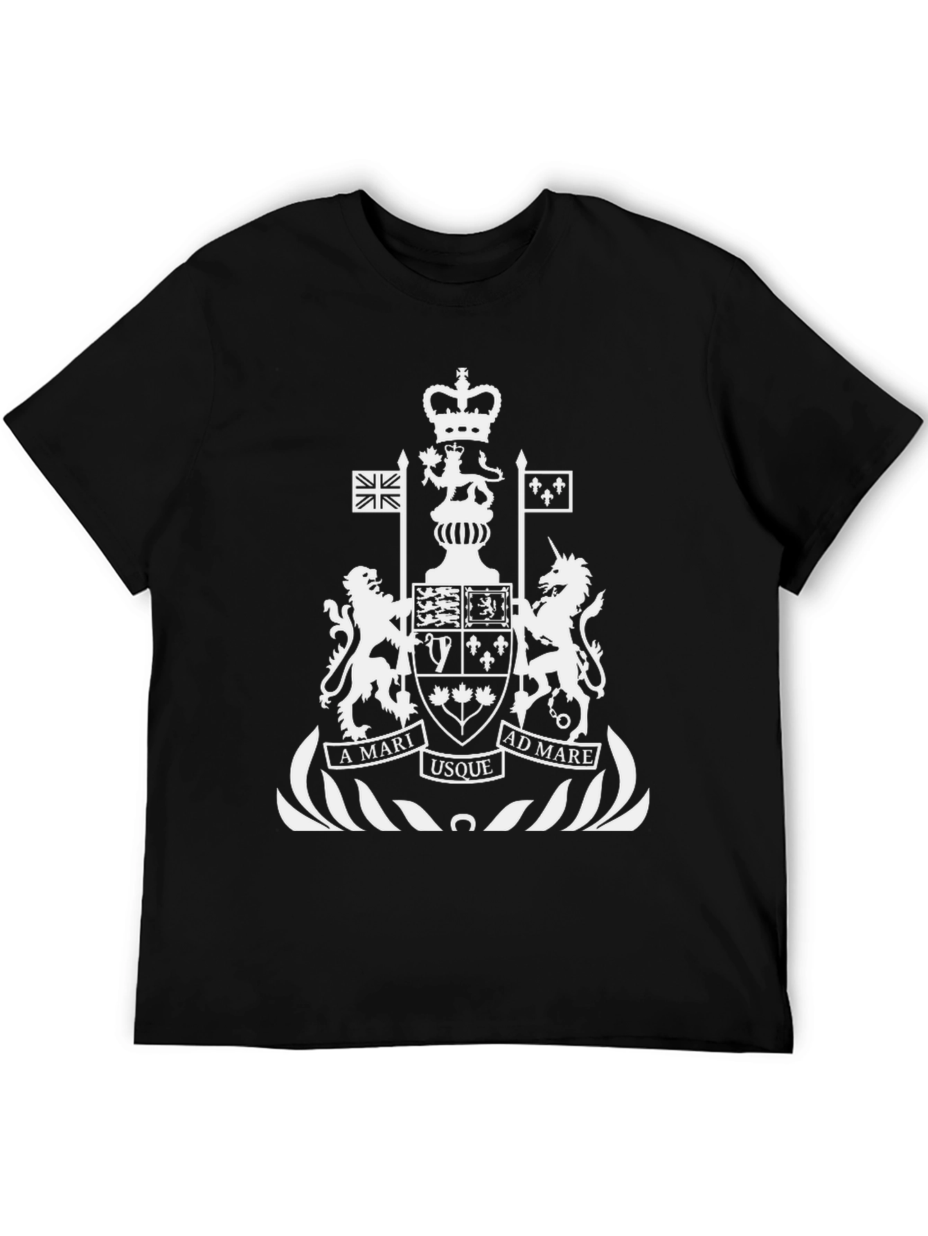 Canada Coat of Arms Black T-Shirt