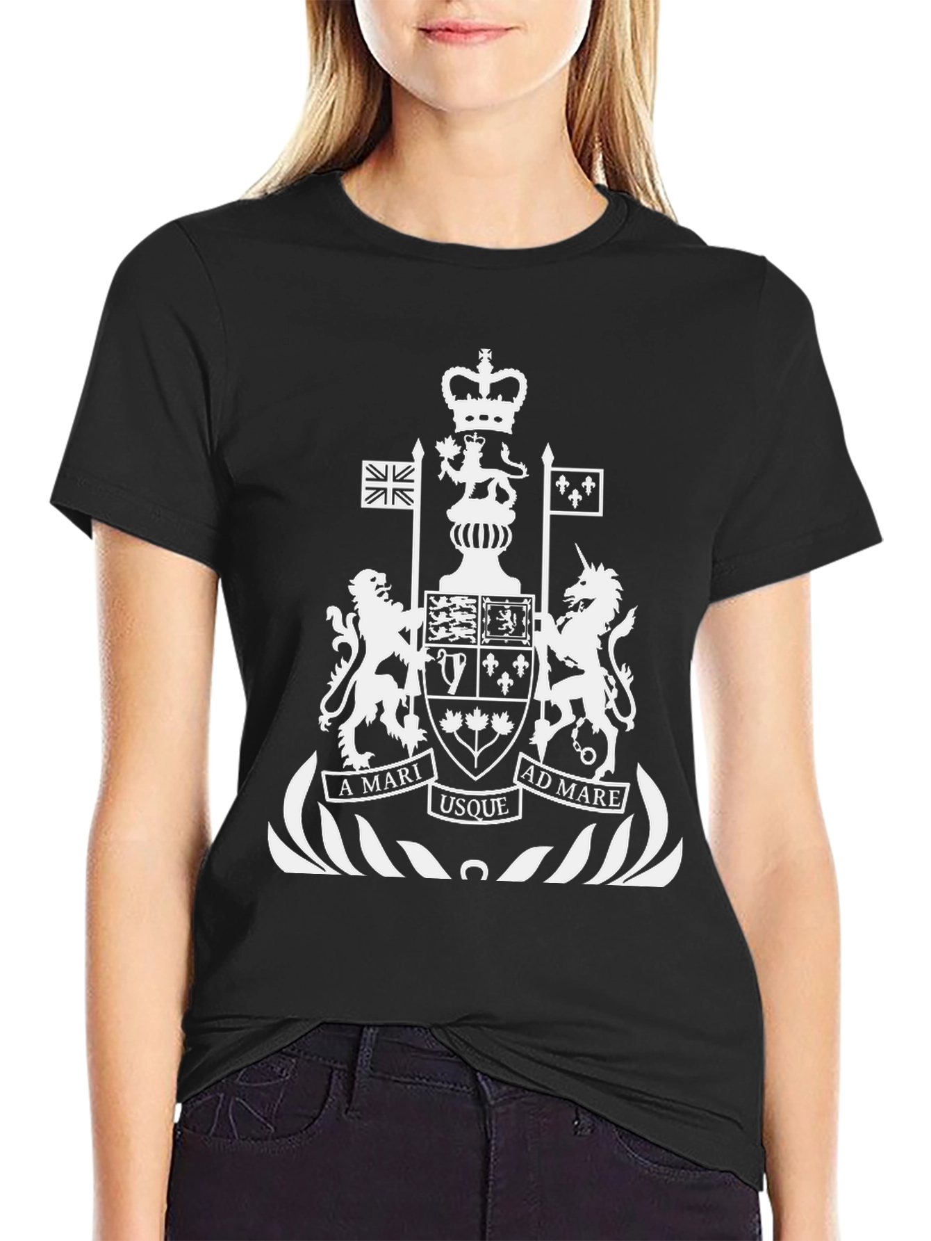 Canada Coat of Arms Black T-Shirt