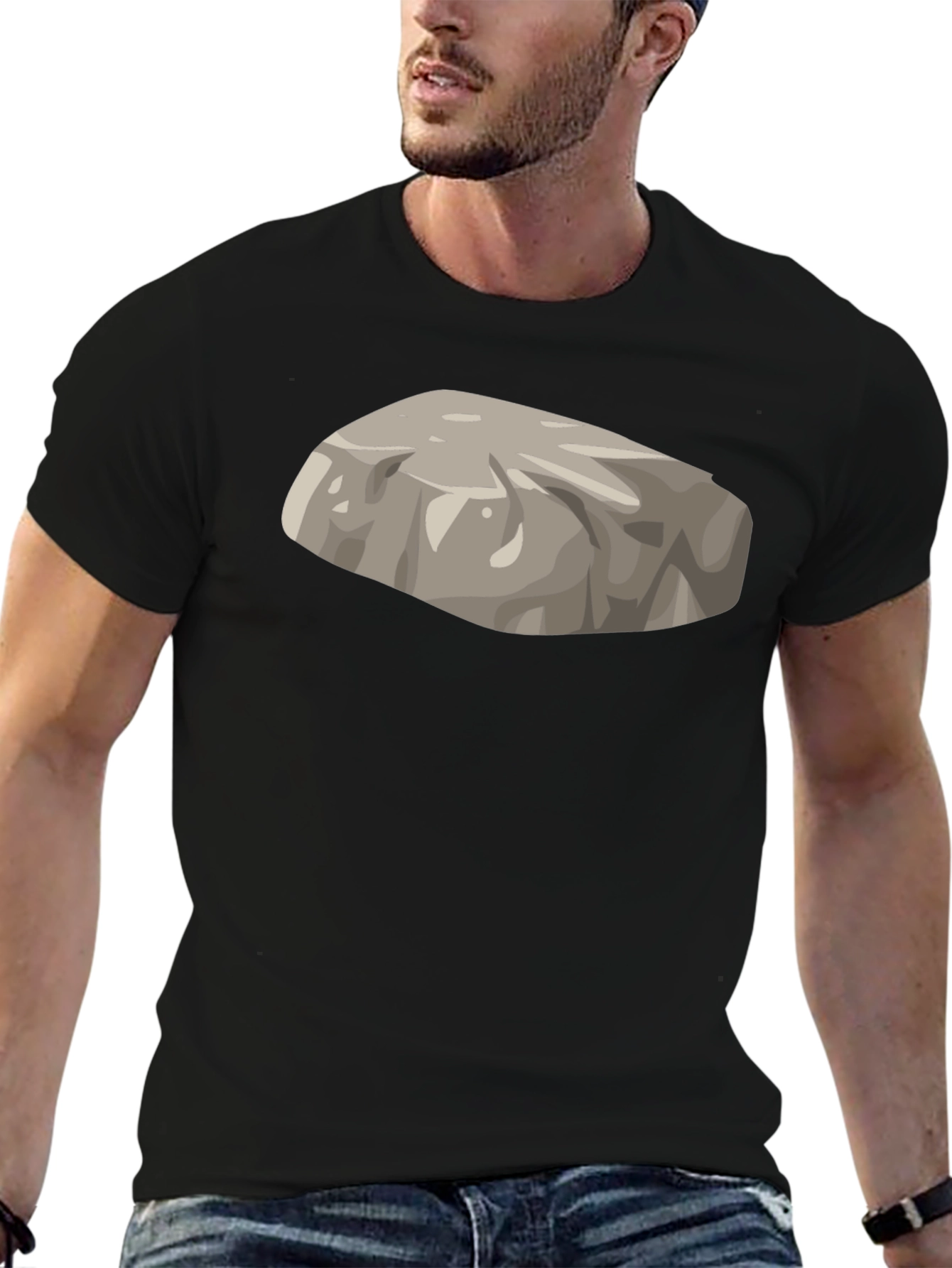 Rock Graphic Black T-Shirt - Casual Wear