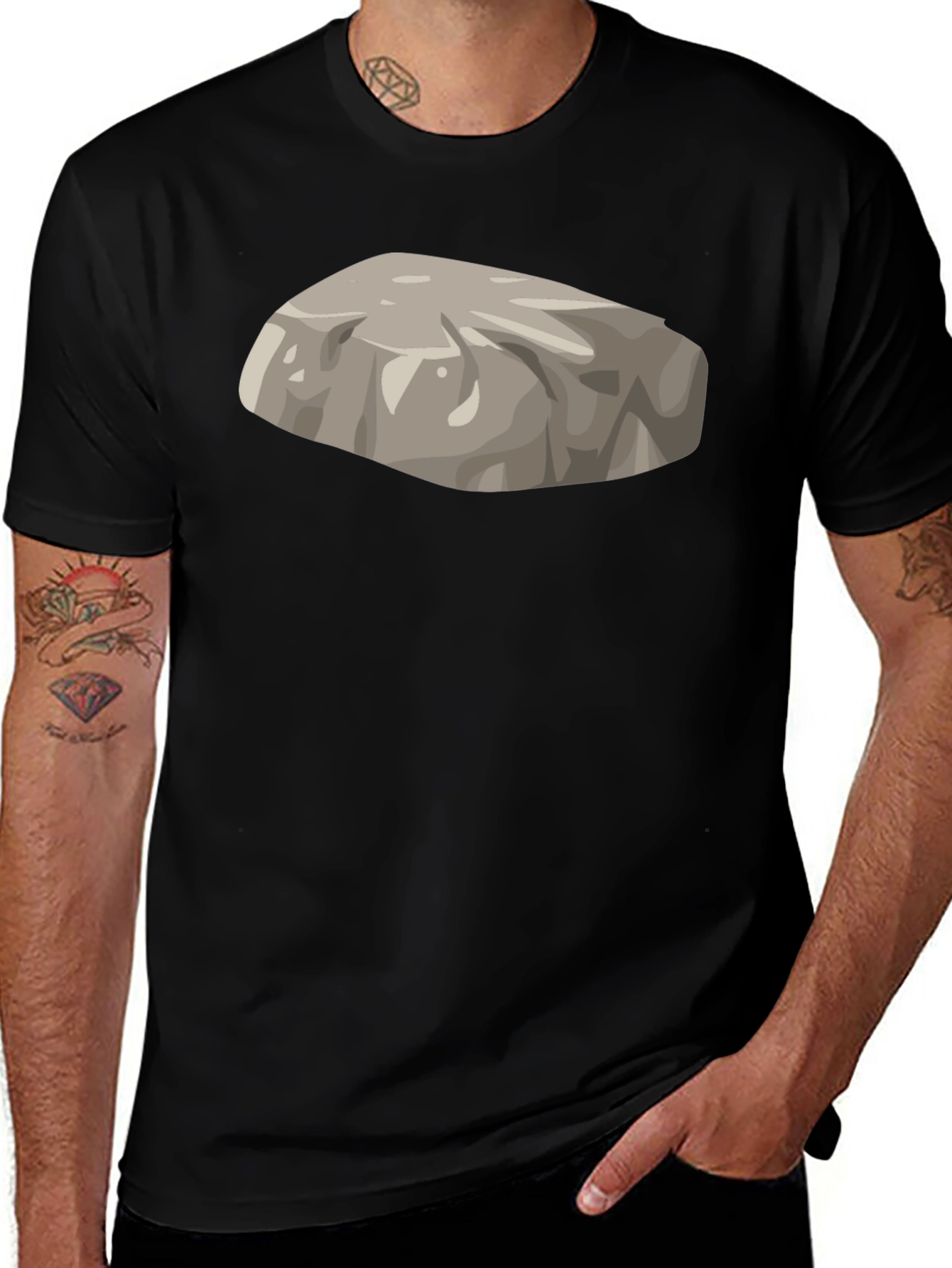 Rock Graphic Black T-Shirt - Casual Wear
