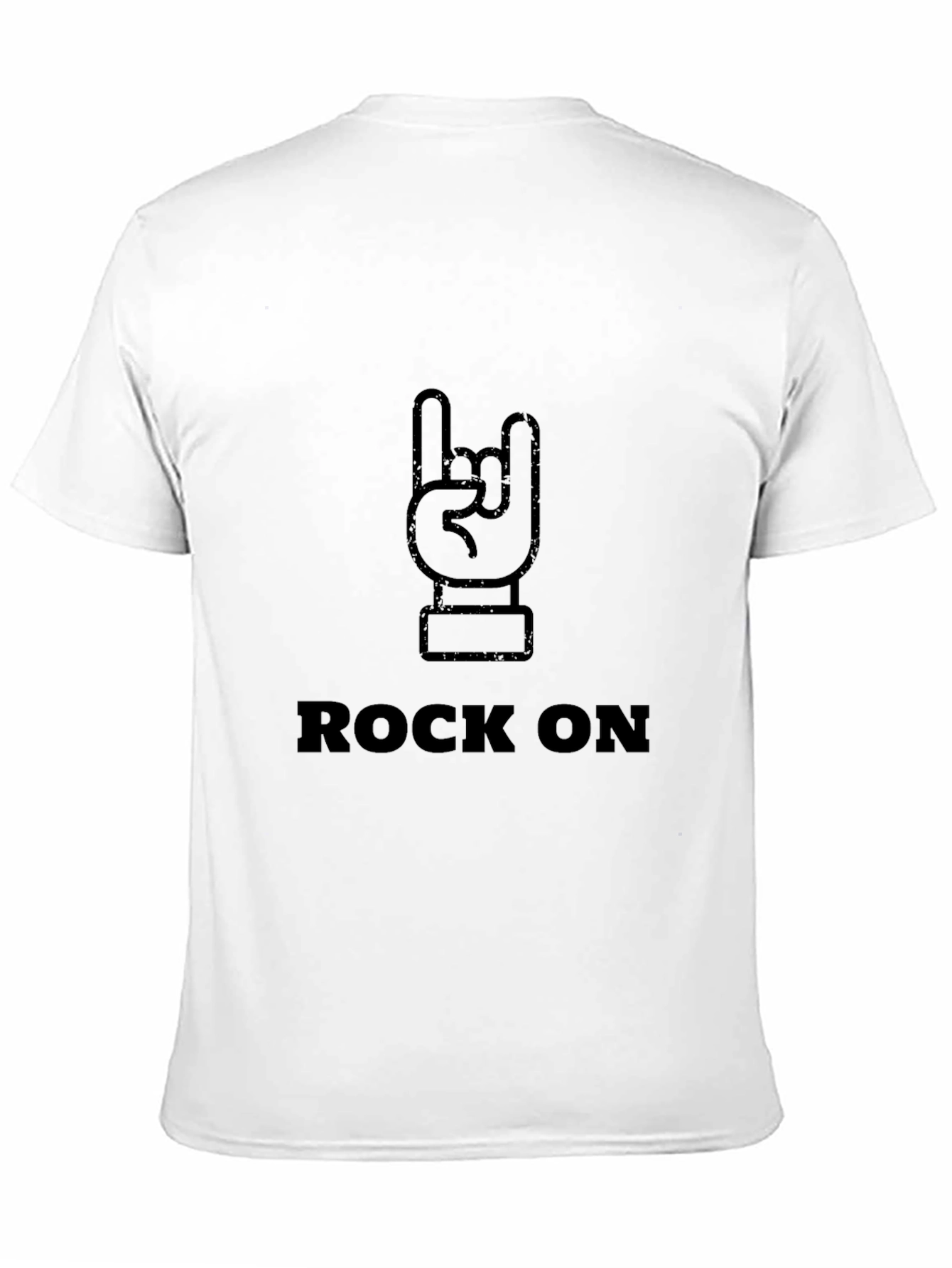 Rock On Graphic Tee - Black Cotton T-Shirt