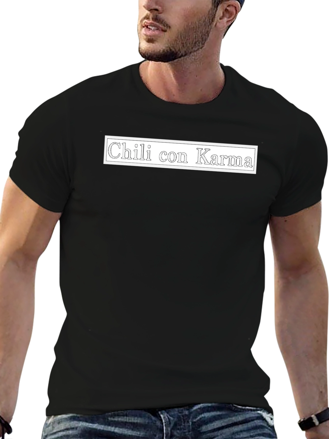 Chili con Karma Graphic Black T-Shirt