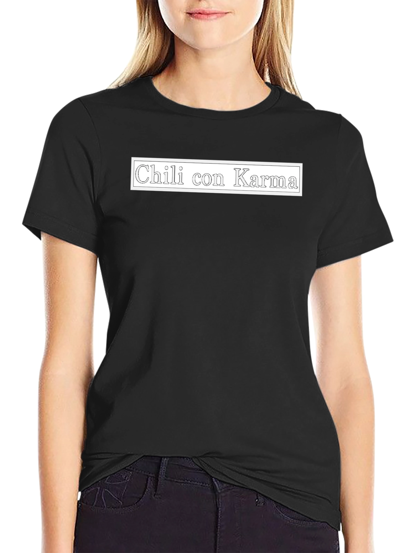 Chili con Karma Graphic Black T-Shirt