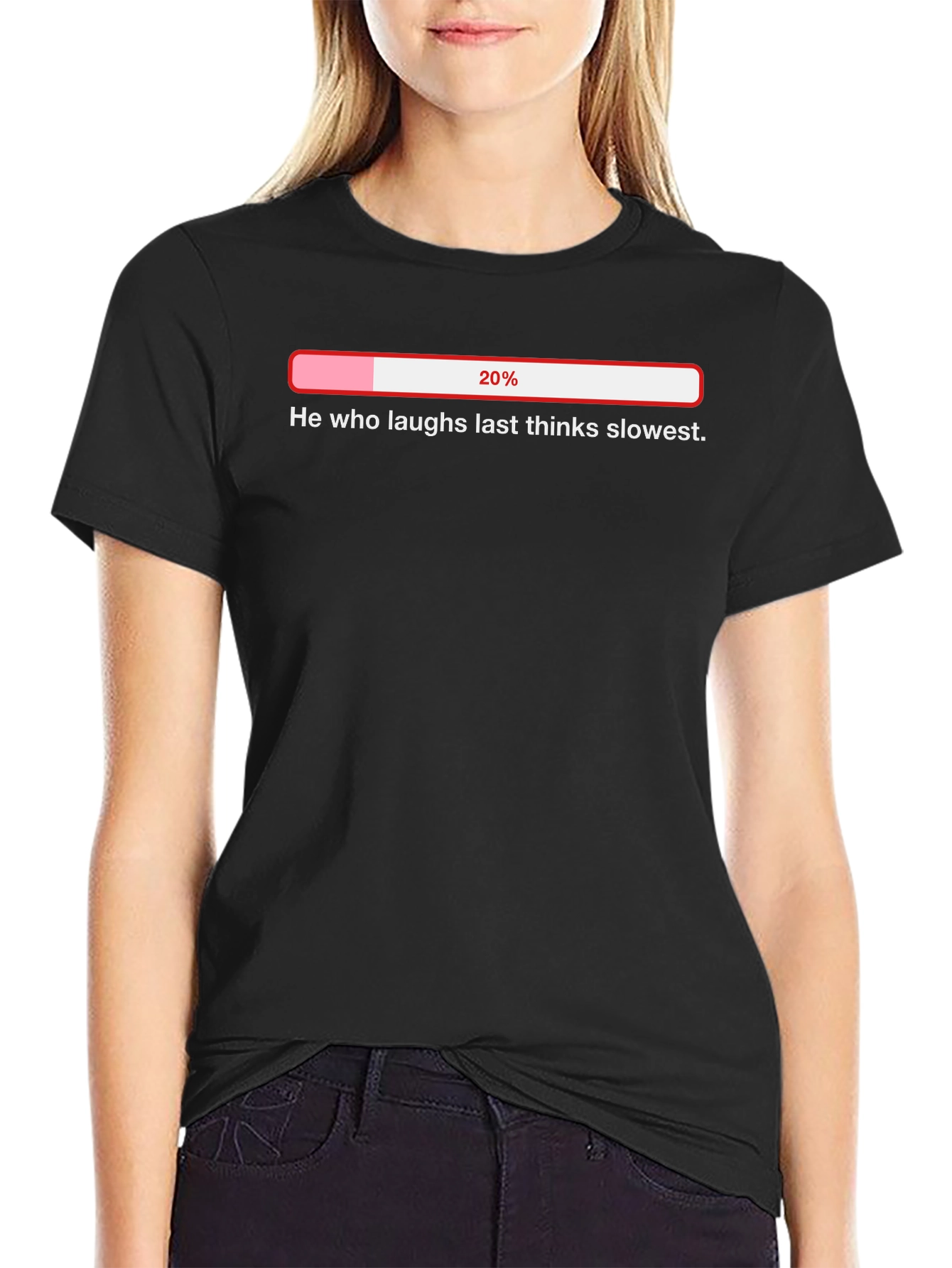 Humorous Slow Thinker Loading Bar T-Shirt