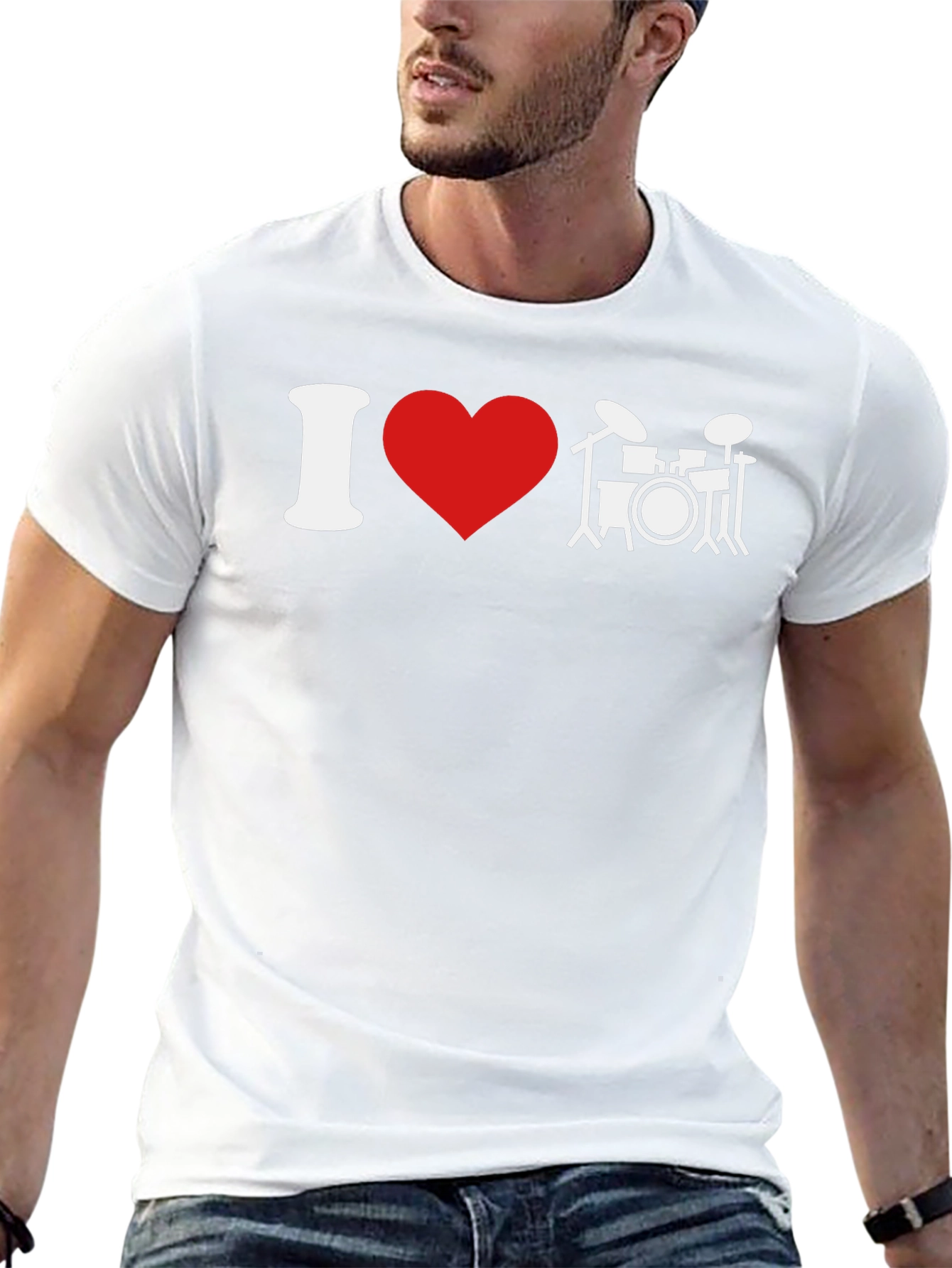 I Love Drums T-Shirt - Music Lover Tee