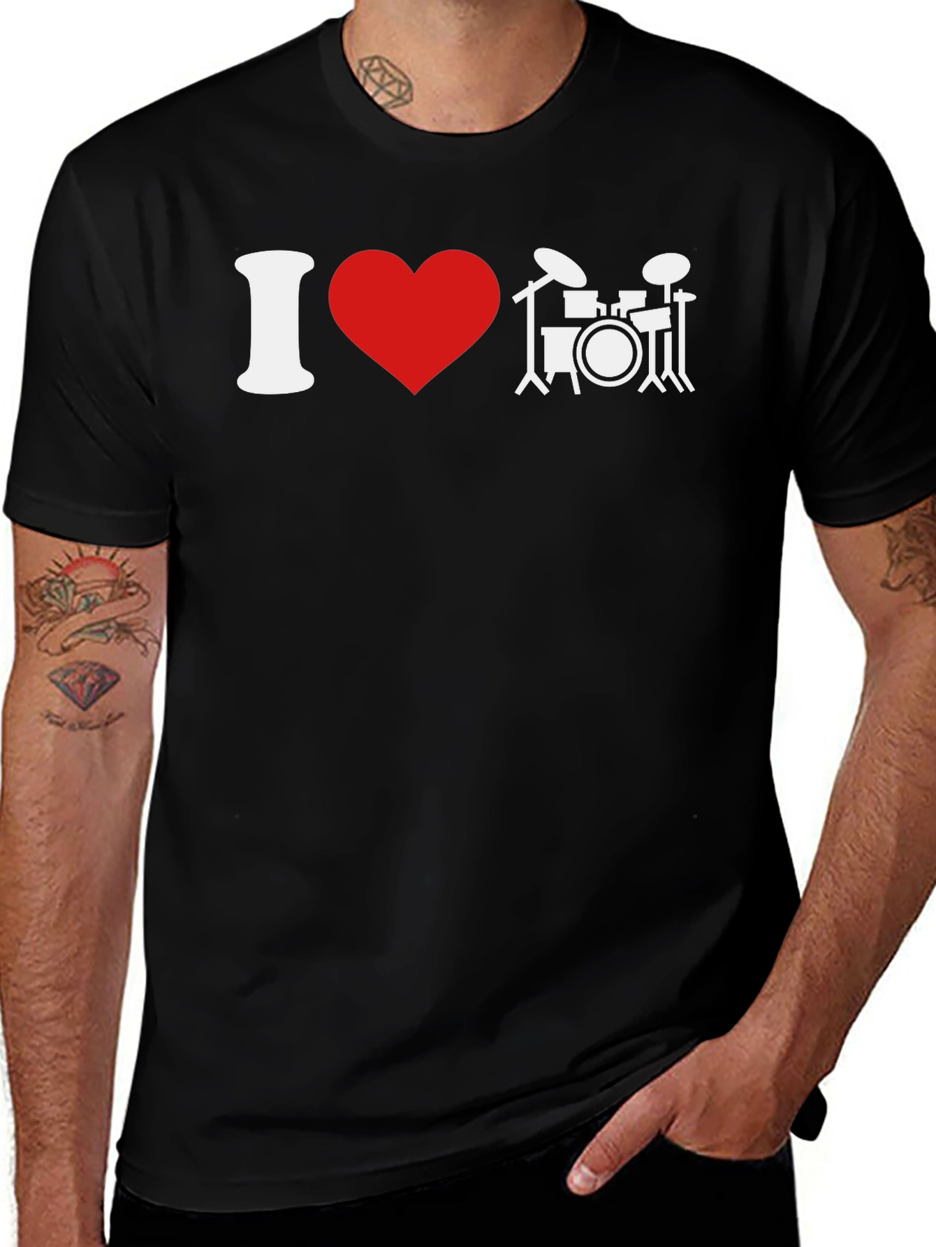 I Love Drums T-Shirt - Music Lover Tee