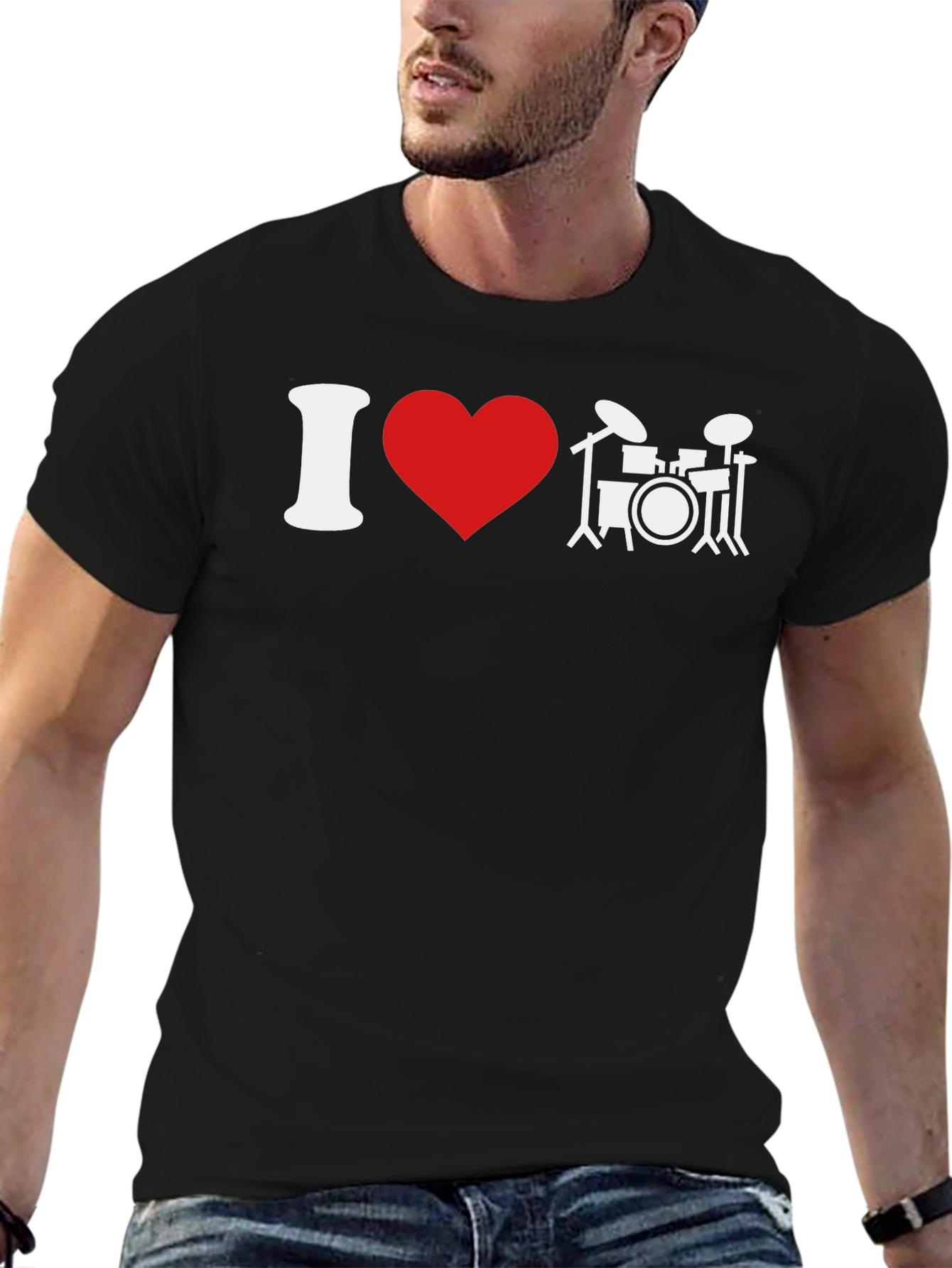 I Love Drums T-Shirt - Music Lover Tee
