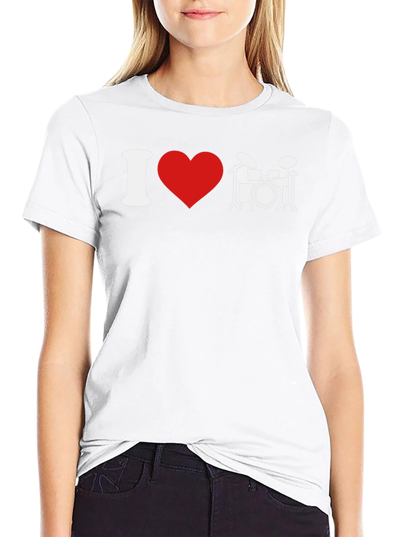 I Love Drums T-Shirt - Music Lover Tee