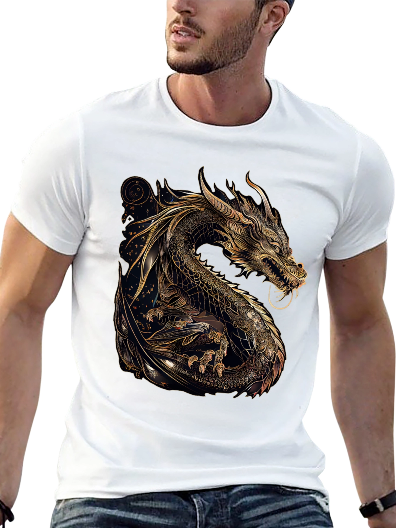 Golden Dragon Graphic T-Shirt