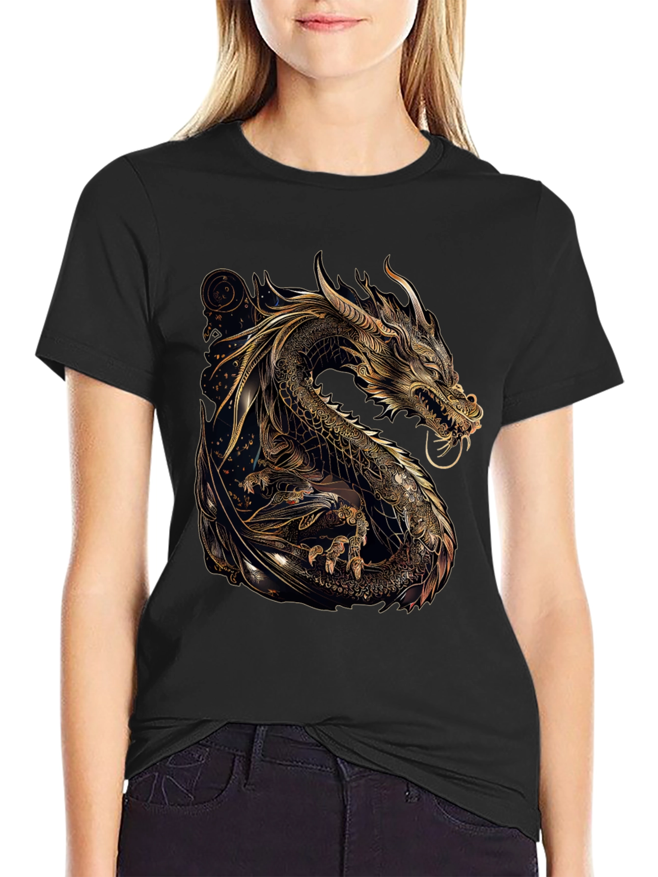 Golden Dragon Graphic T-Shirt