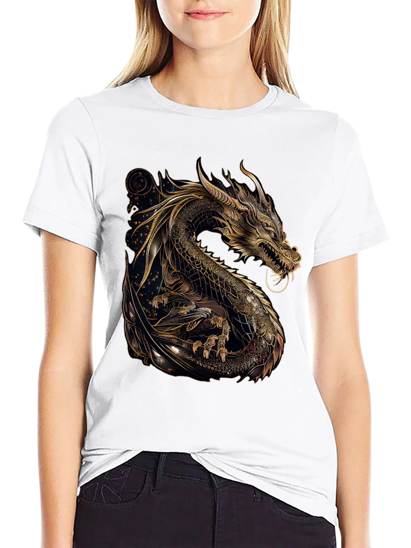 Golden Dragon Graphic T-Shirt
