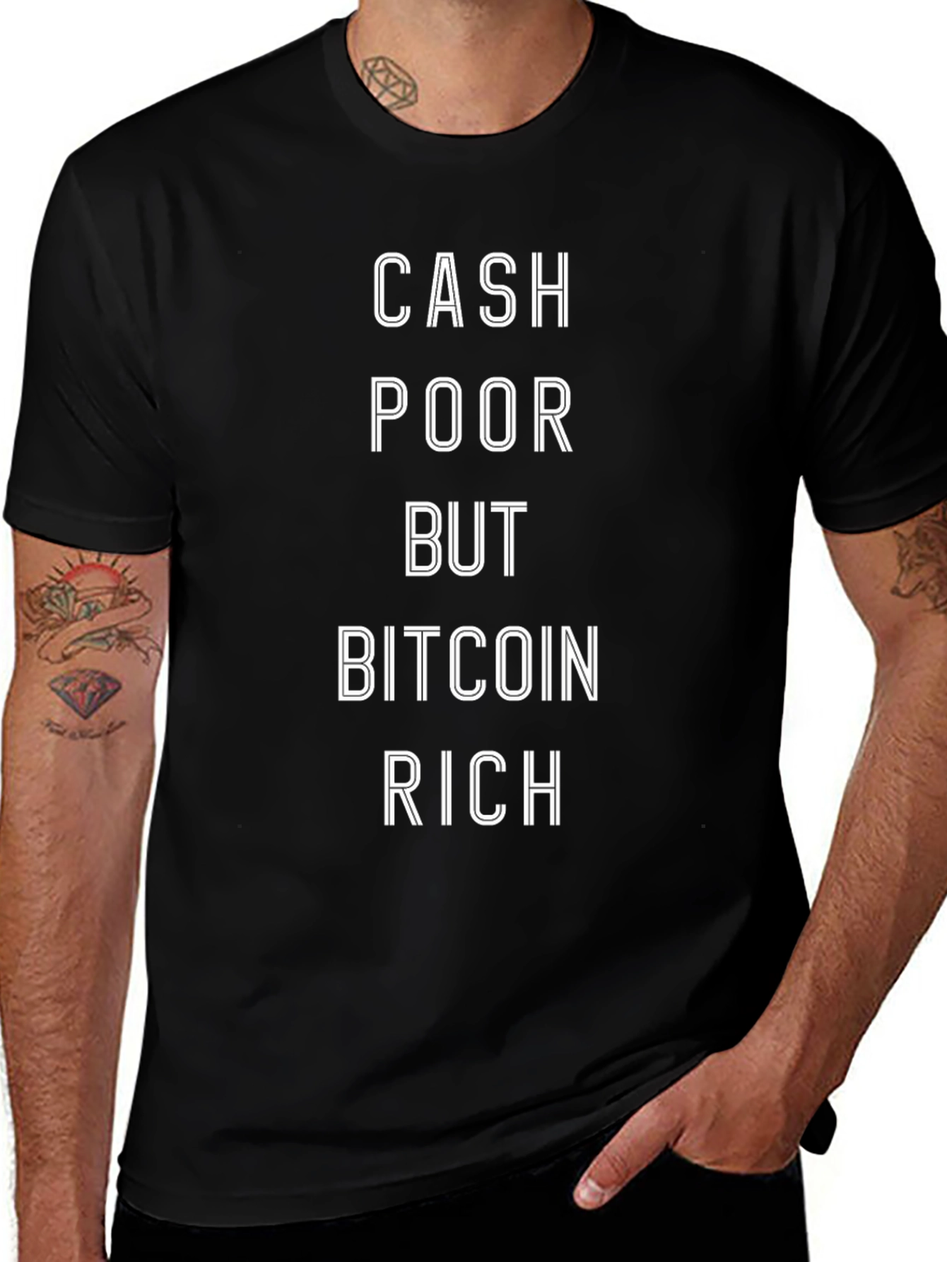 Cash Poor Bitcoin Rich Graphic Tee