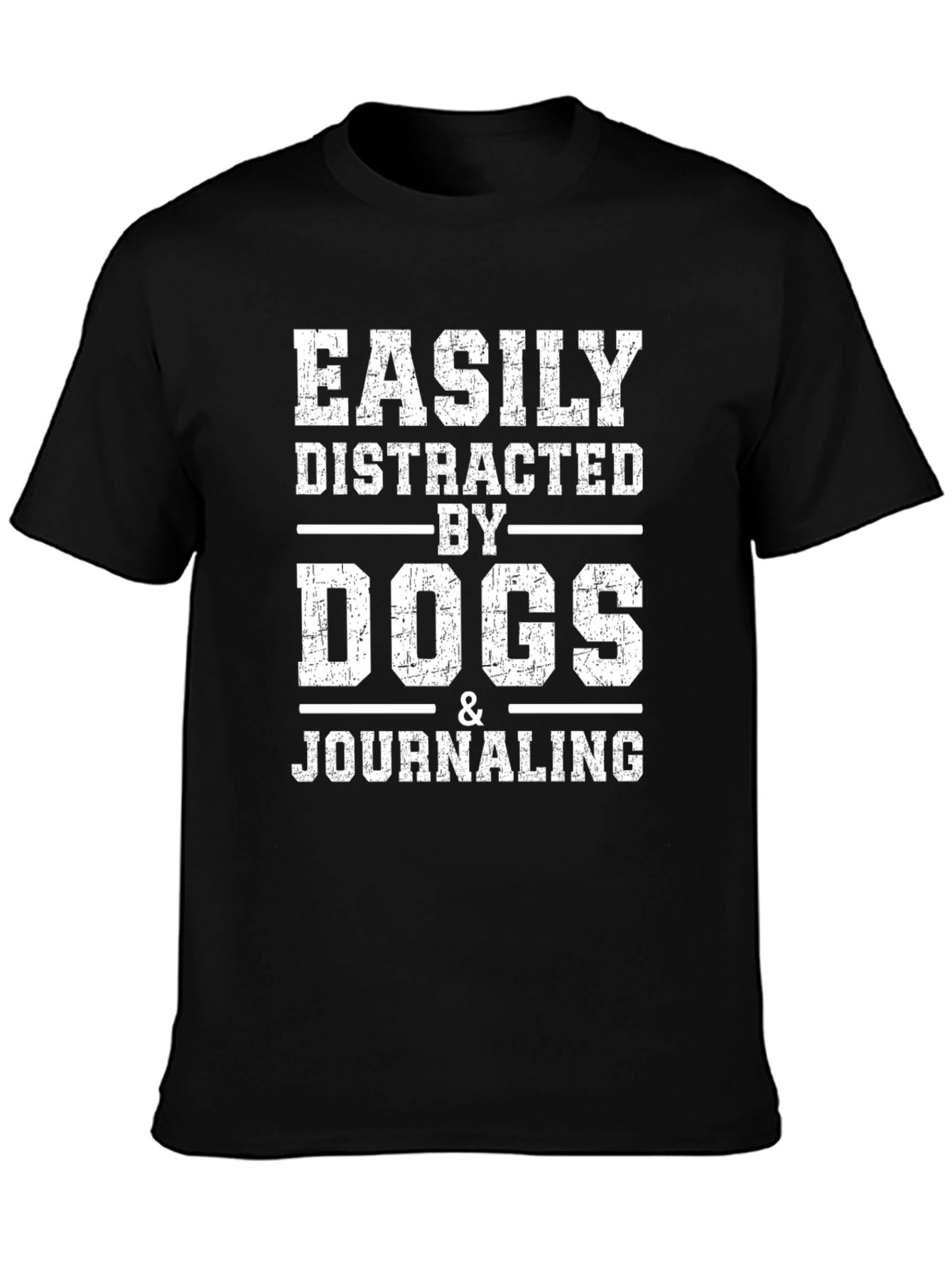 Easily Distracted by Dogs & Journaling T-Shirt