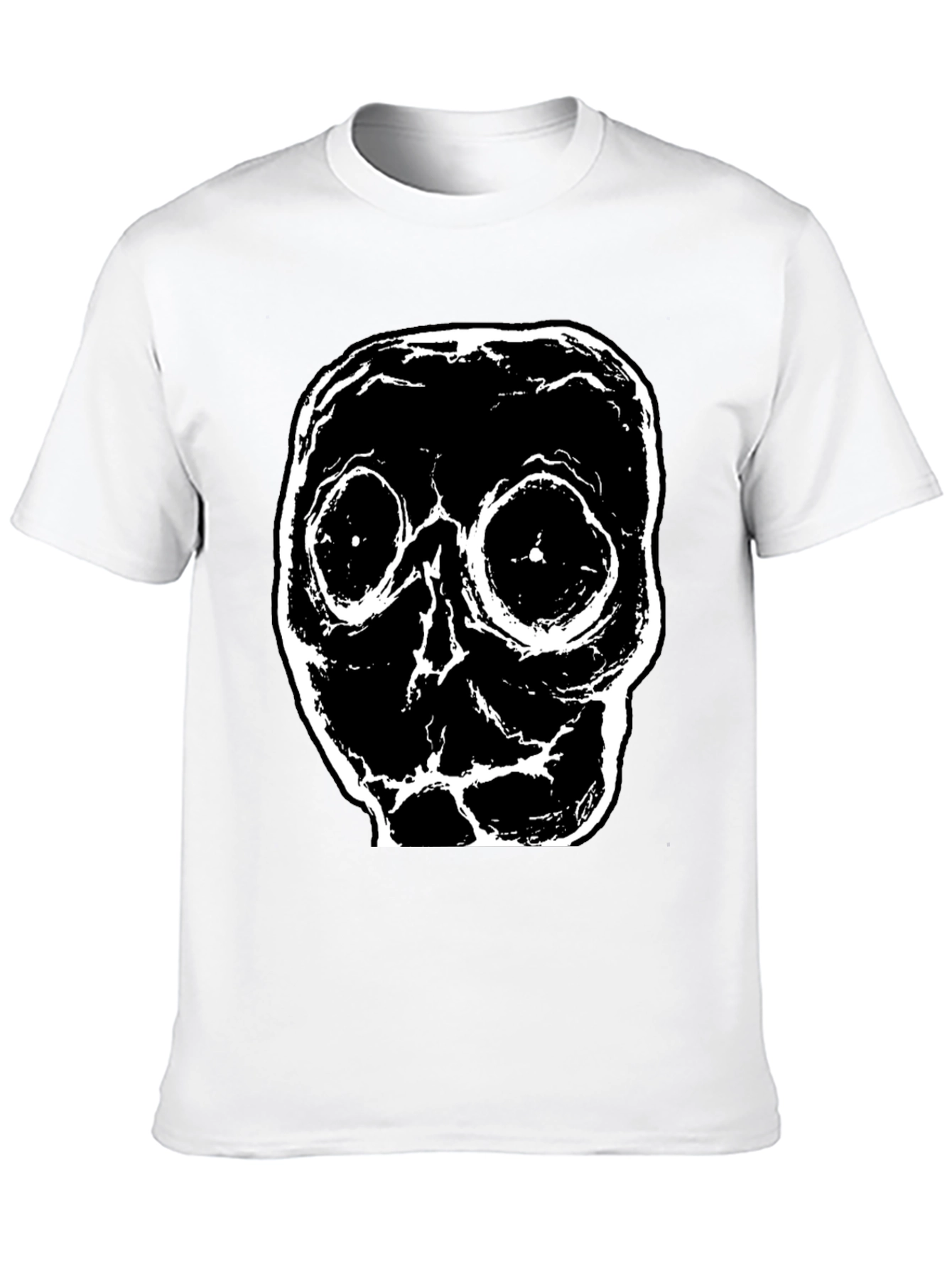 Creepy Skull Graphic Black T-Shirt