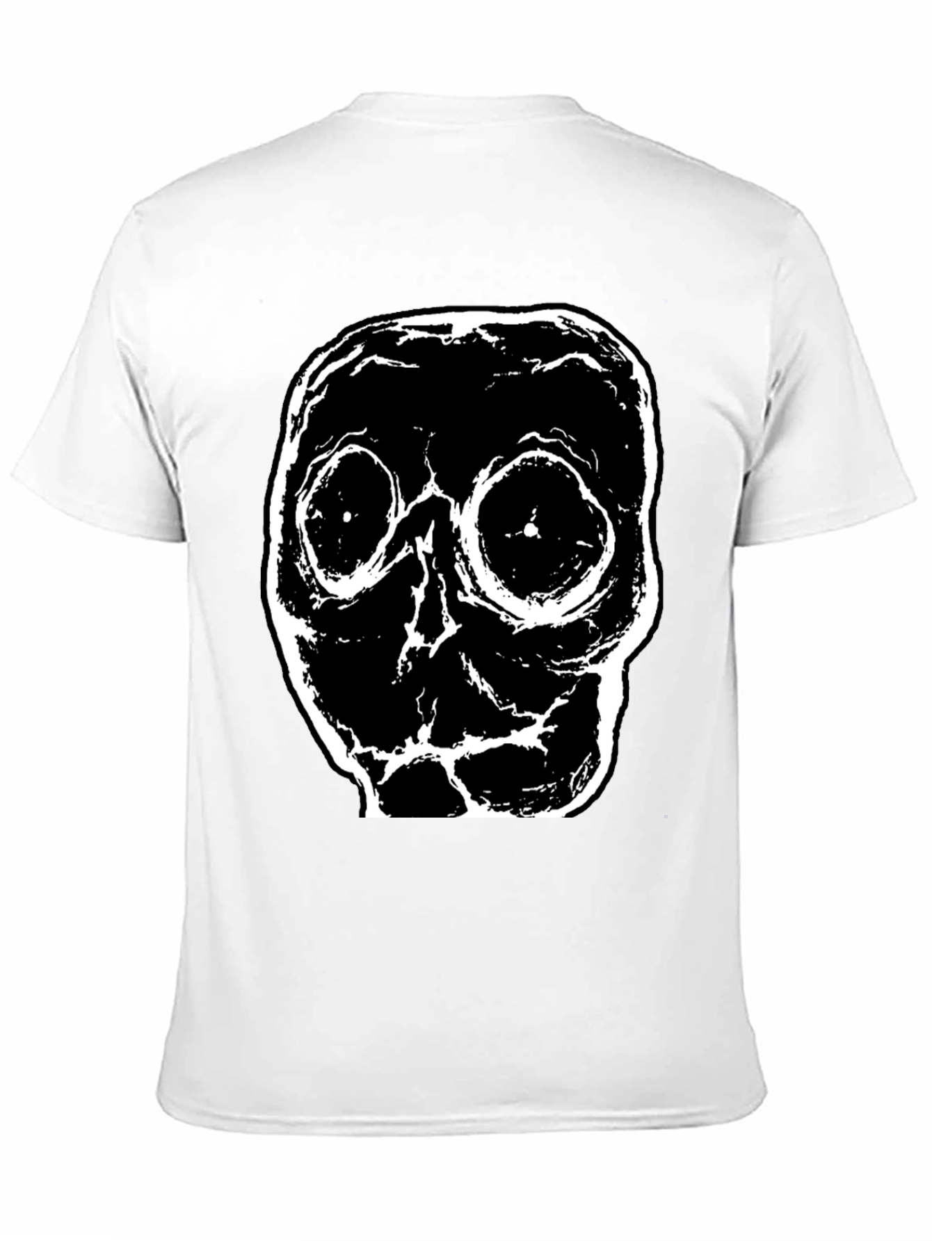 Creepy Skull Graphic Black T-Shirt