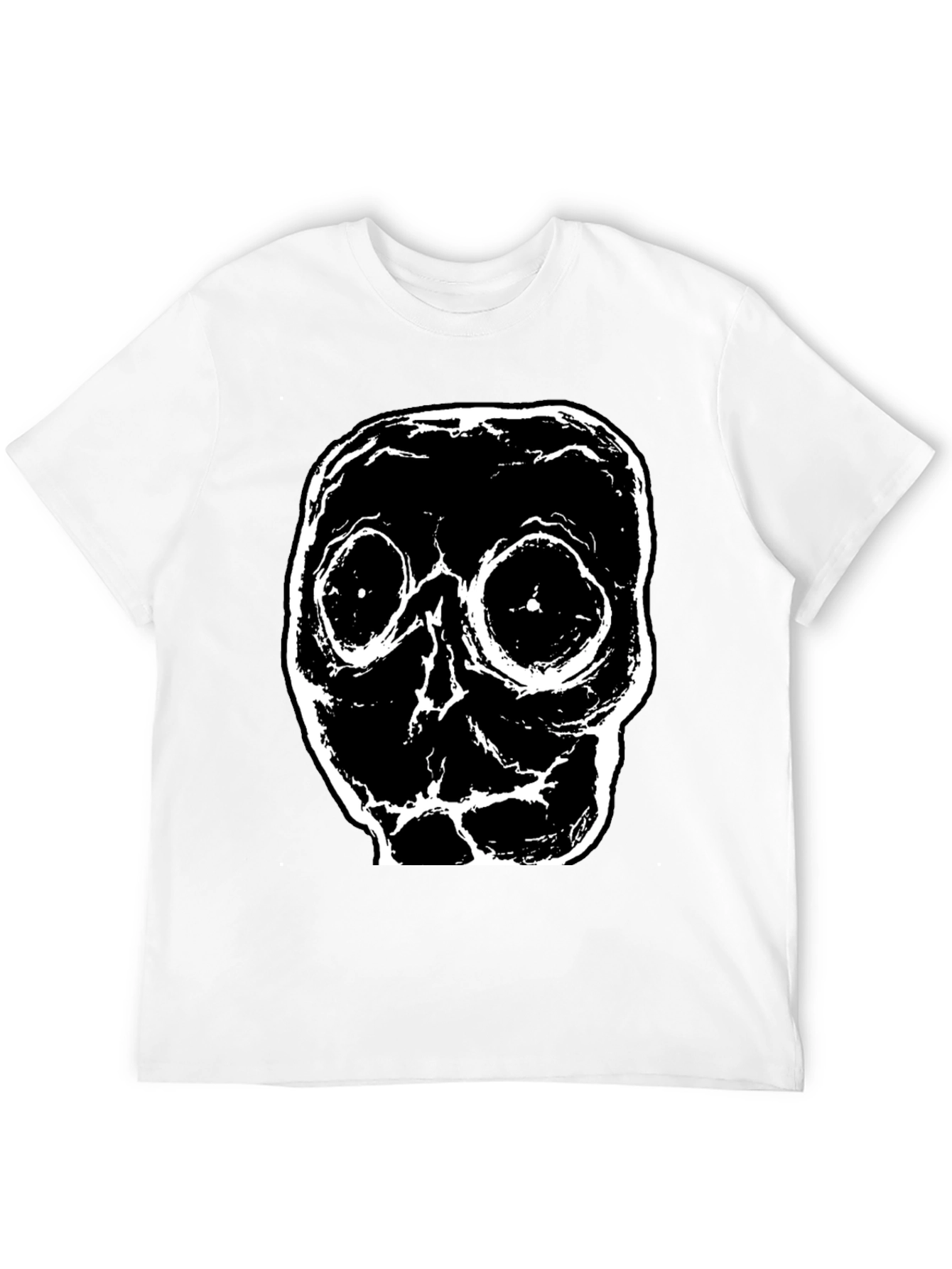 Creepy Skull Graphic Black T-Shirt