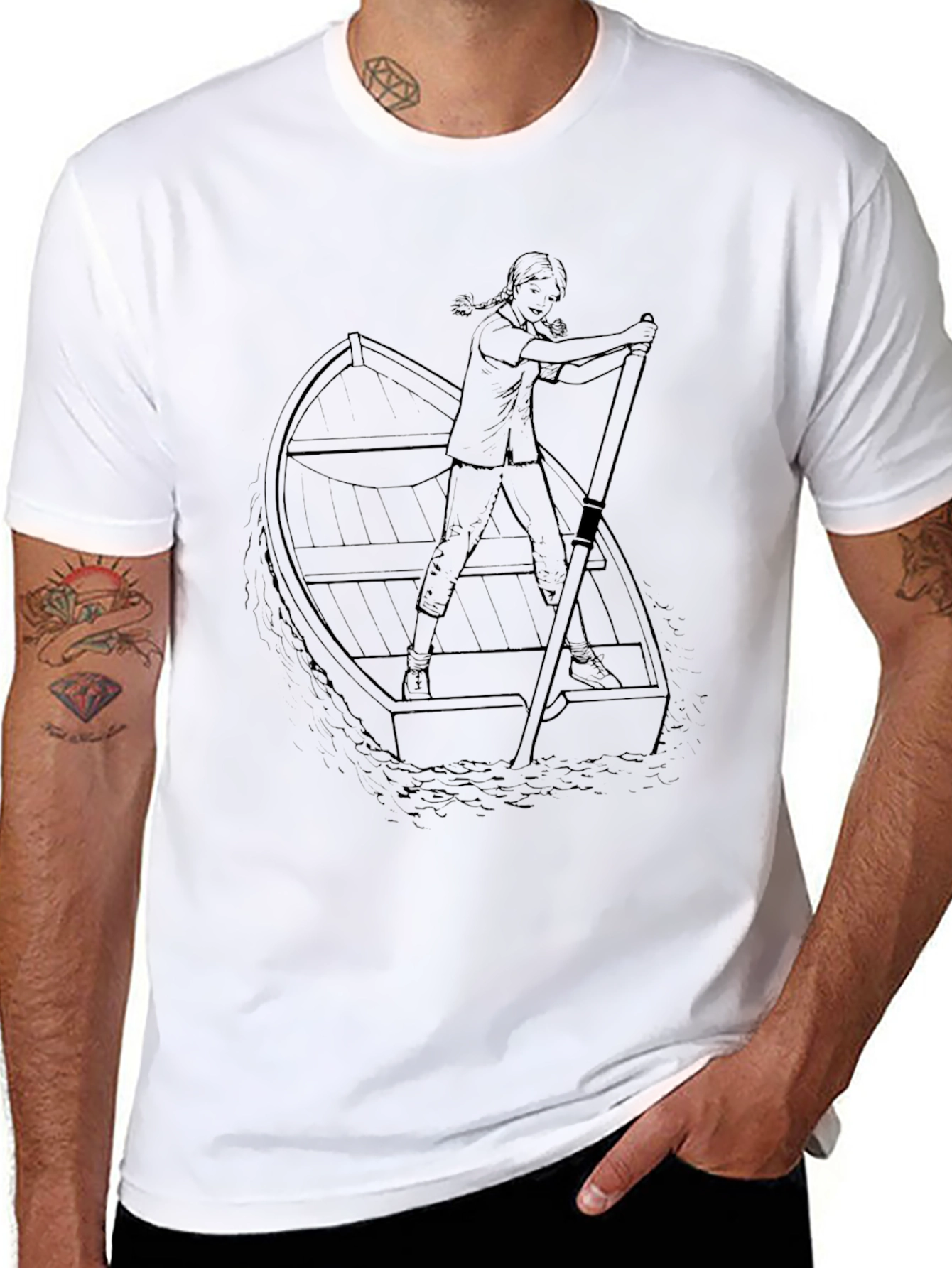 Rowboat Graphic T-Shirt - Classic Black Tee