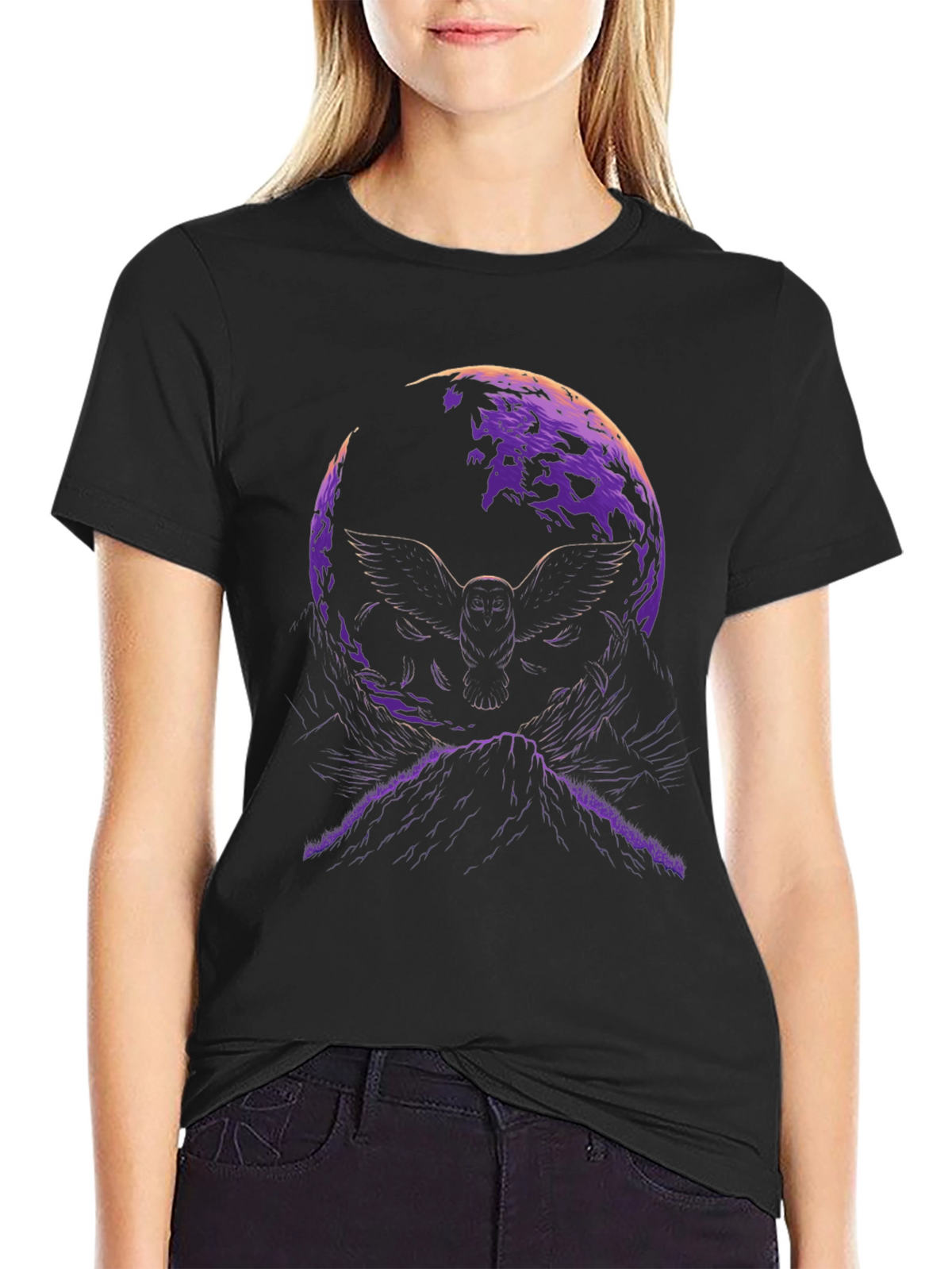 Owl Moon Graphic T-Shirt