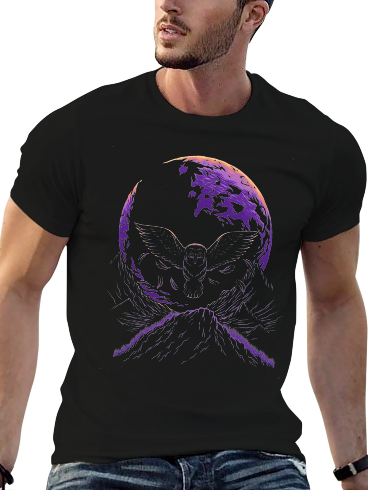 Owl Moon Graphic T-Shirt