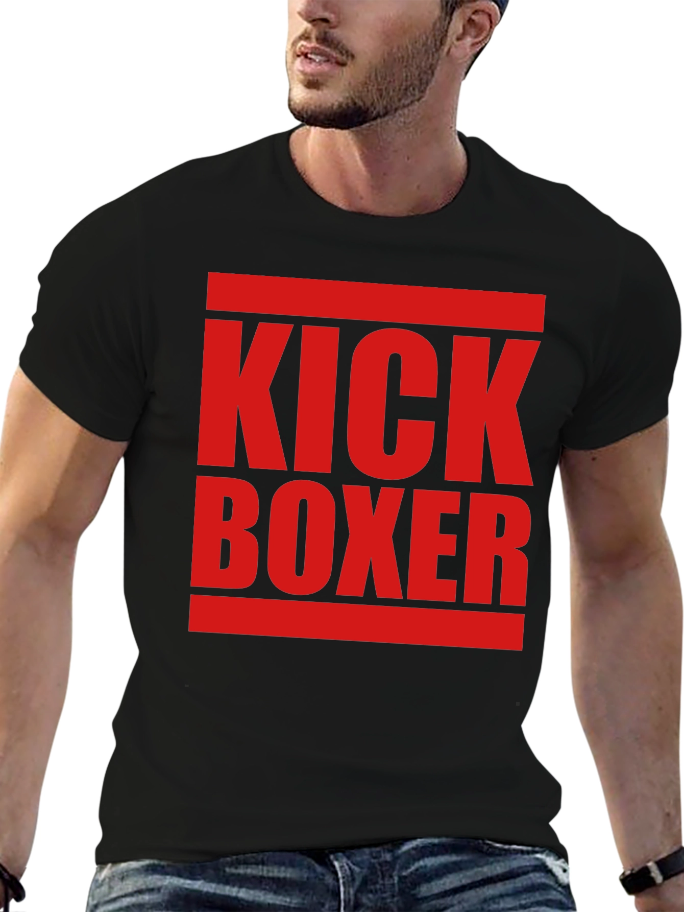 Kick Boxer Graphic Tee - Bold Red Print