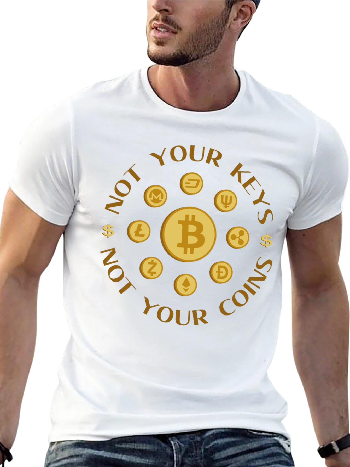 Crypto Coins T-Shirt: Not Your Keys Not Your Coins
