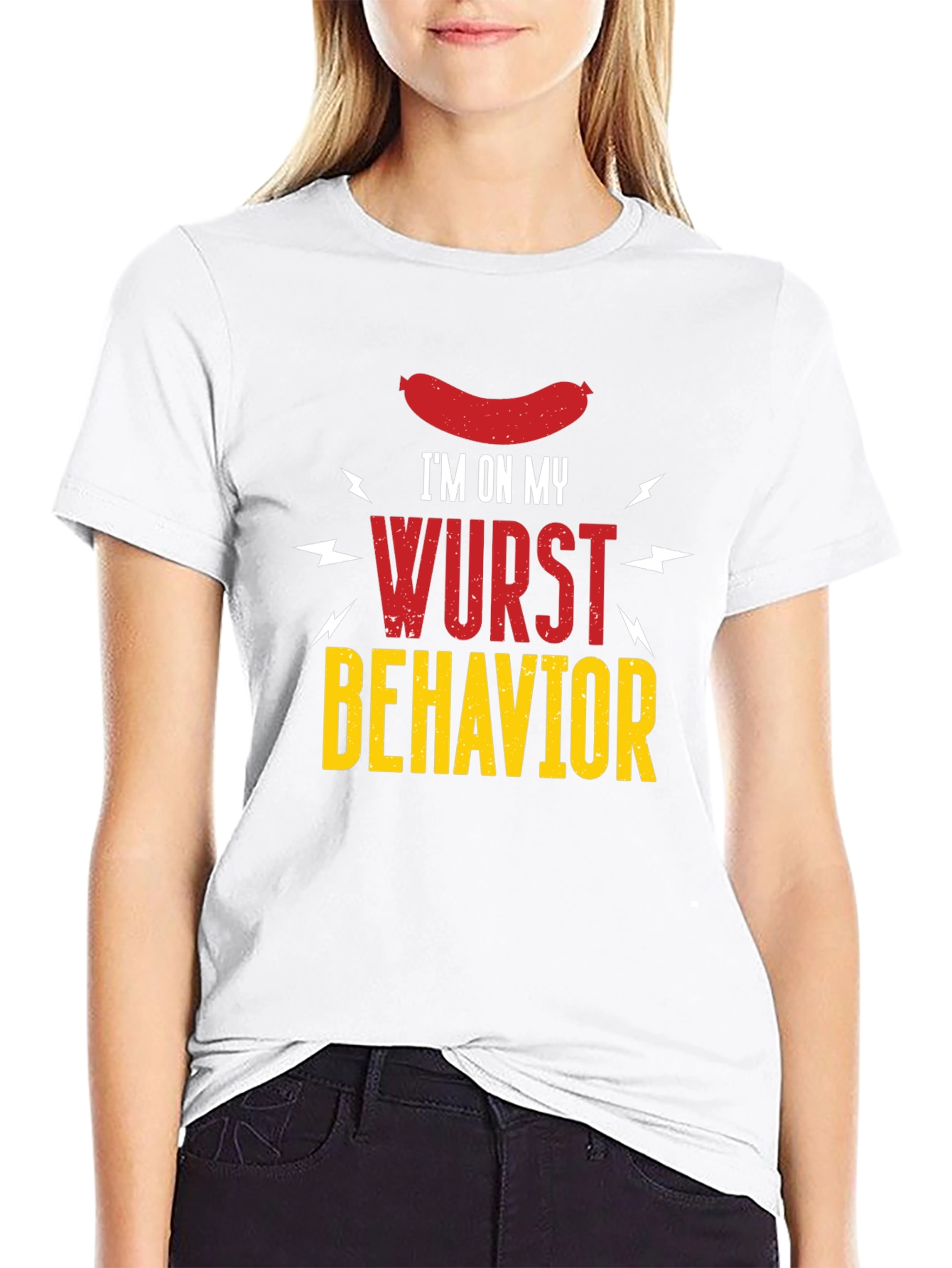 Wurst Behavior Graphic T-Shirt - Funny Sausage Tee