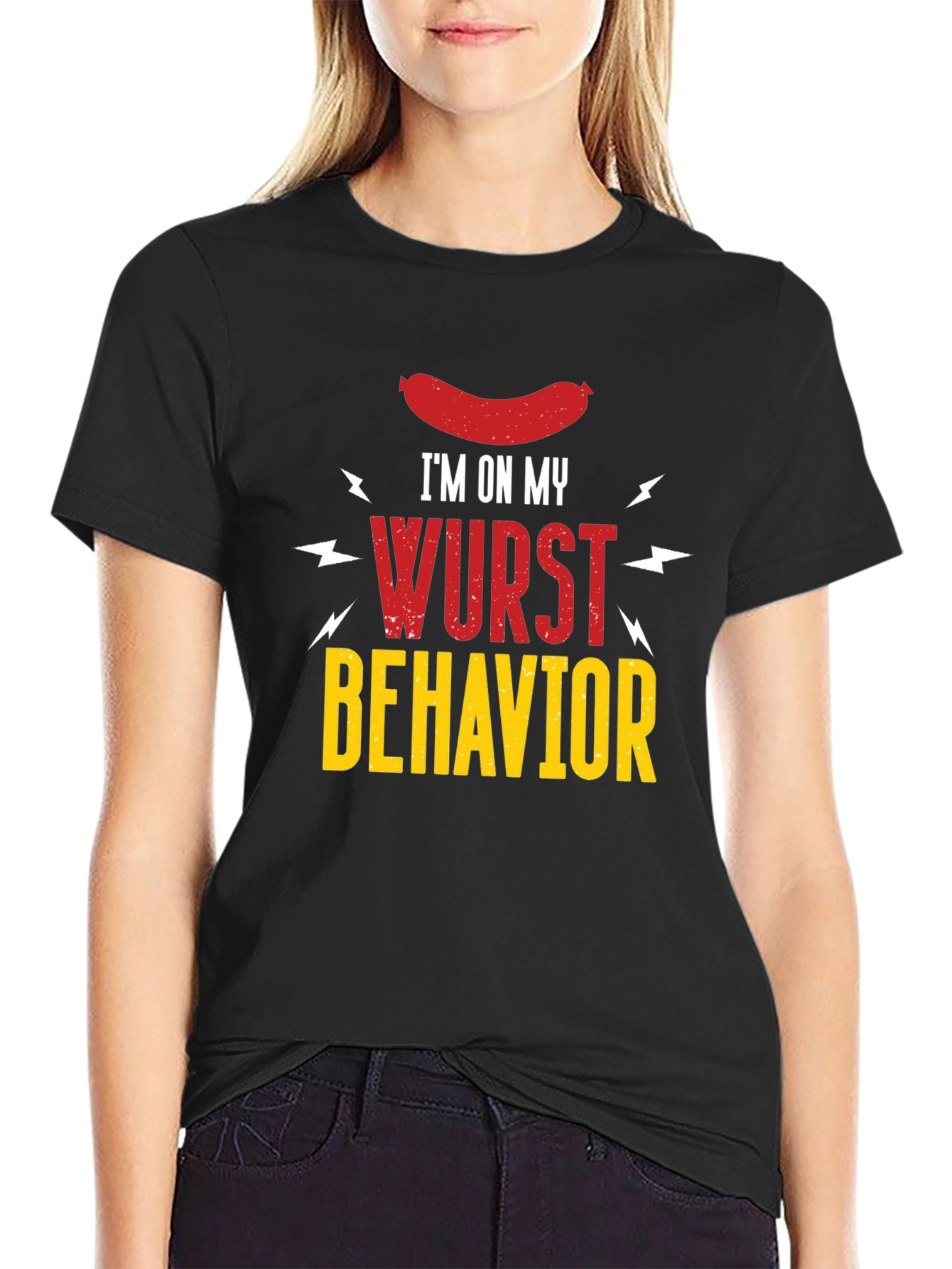 Wurst Behavior Graphic T-Shirt - Funny Sausage Tee