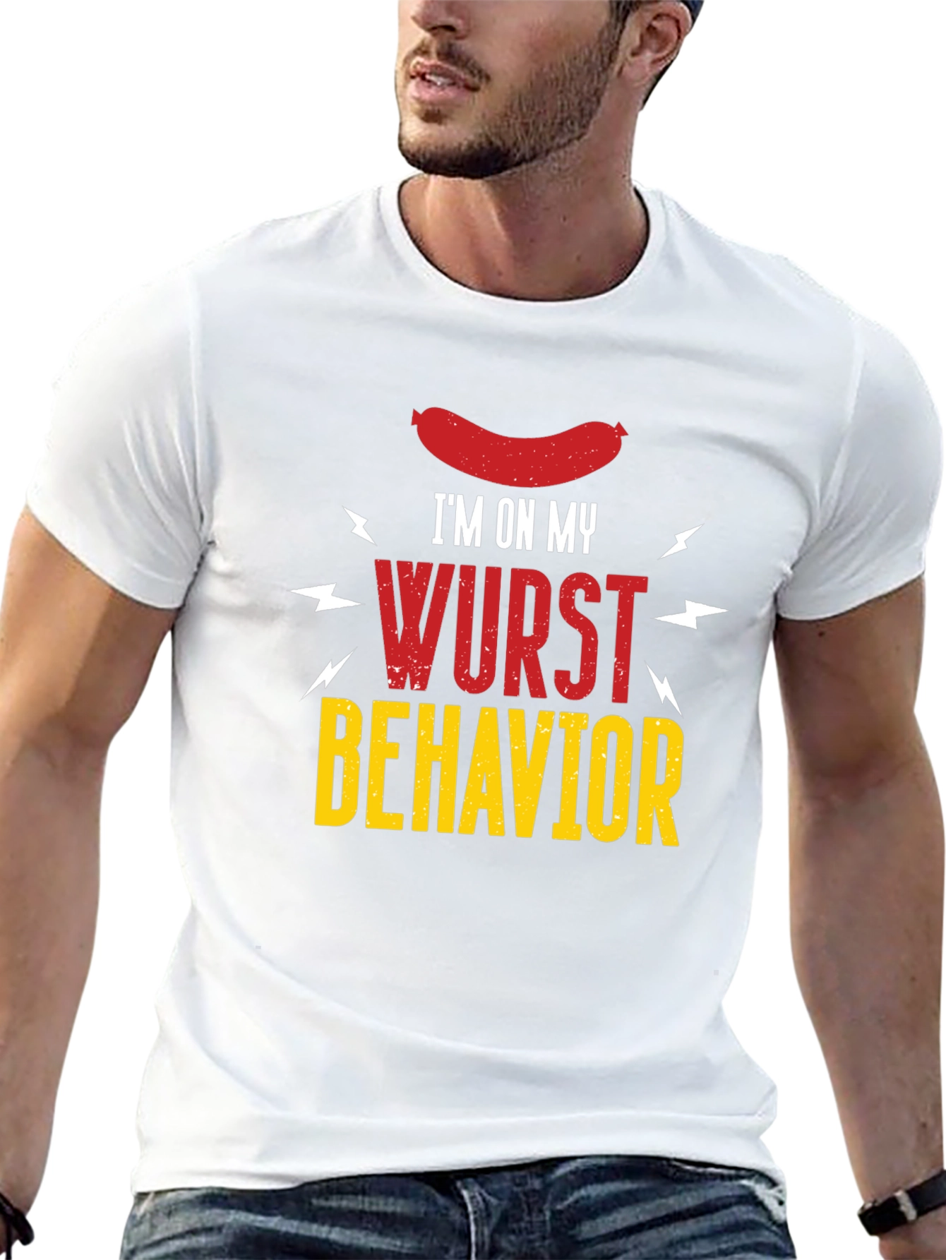 Wurst Behavior Graphic T-Shirt - Funny Sausage Tee
