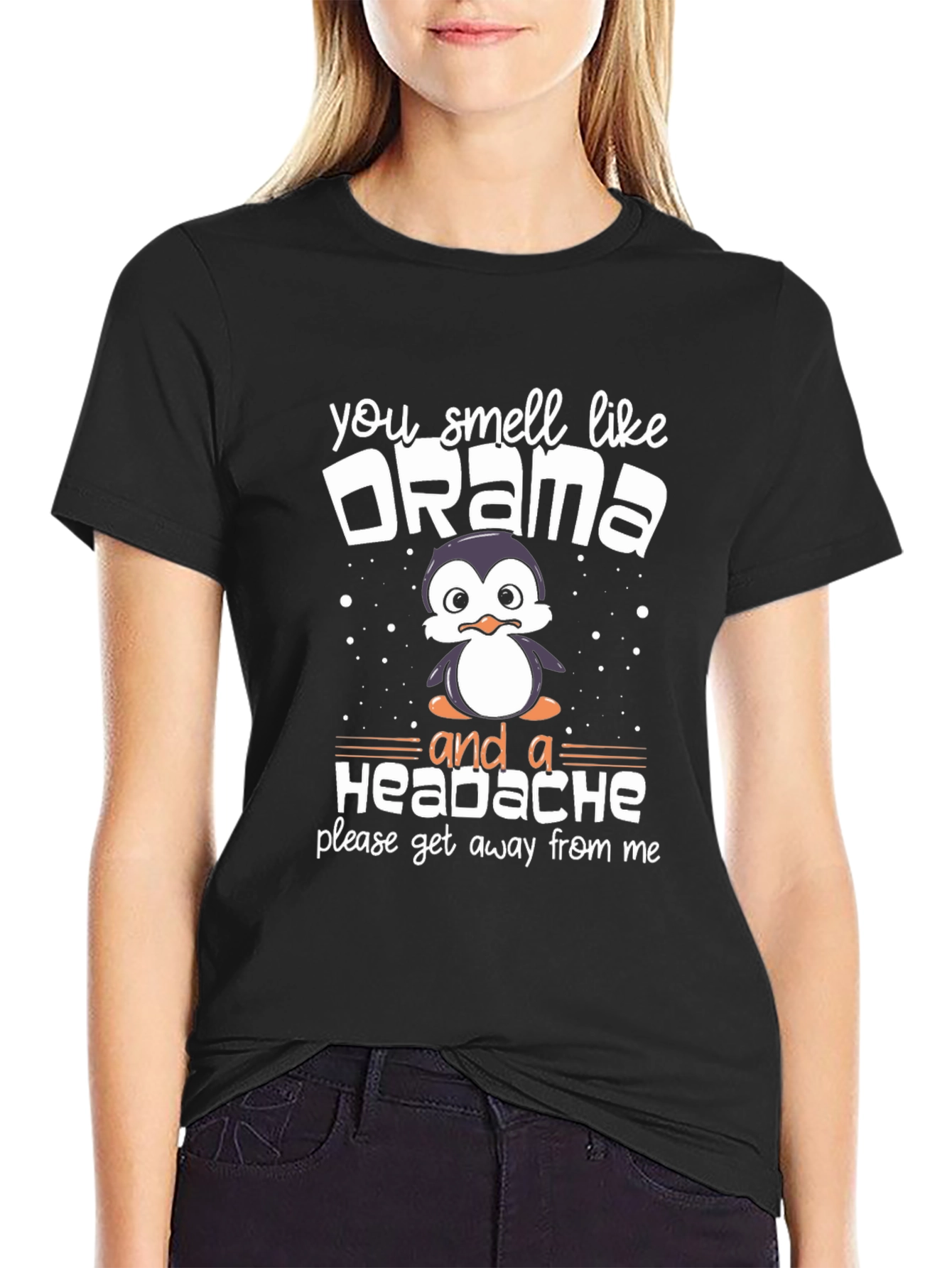 Drama Penguin T-Shirt Funny Sarcastic