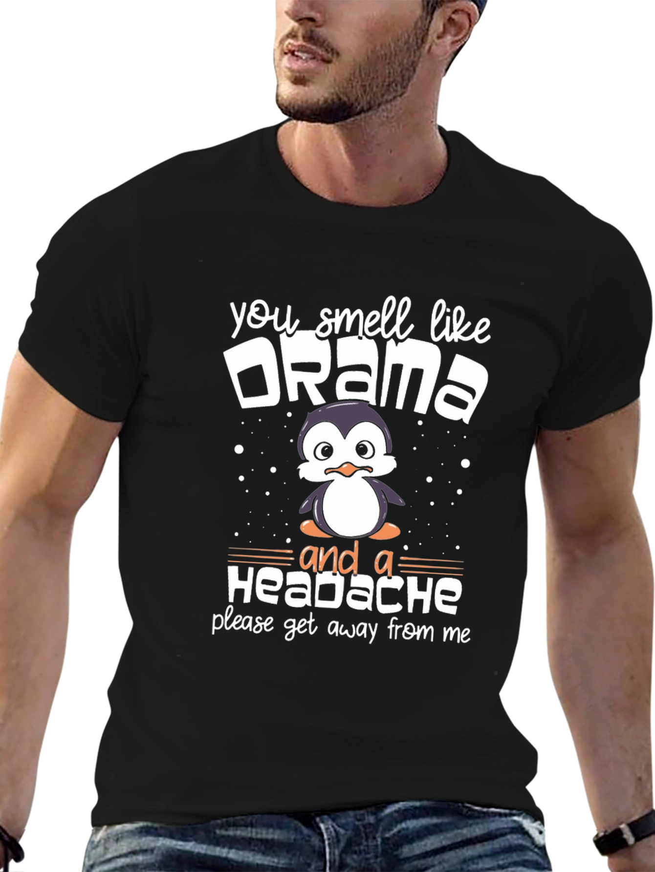 Drama Penguin T-Shirt Funny Sarcastic