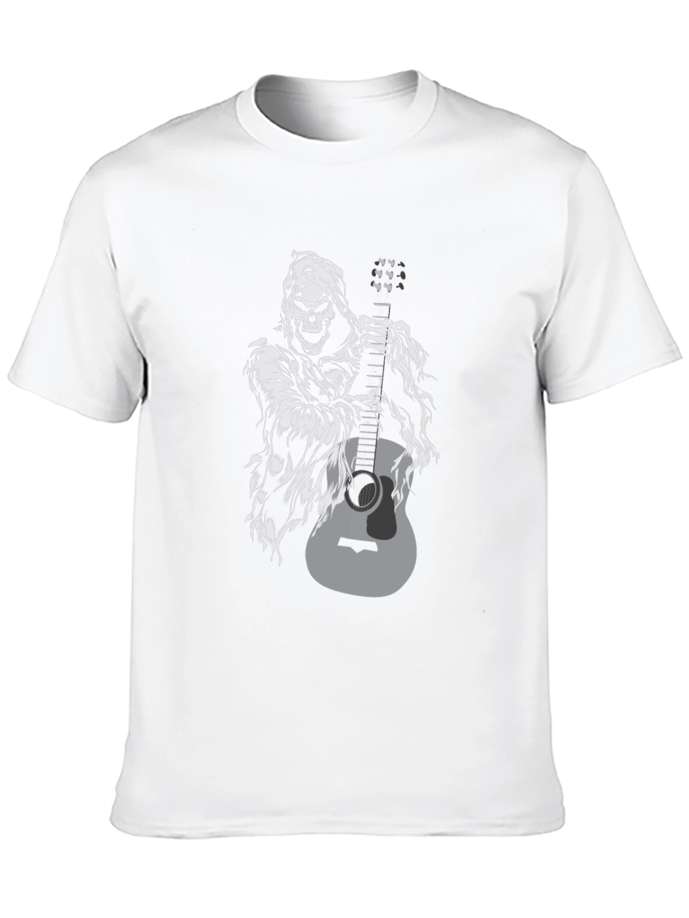 Grim Reaper Guitar Black Graphic Tee