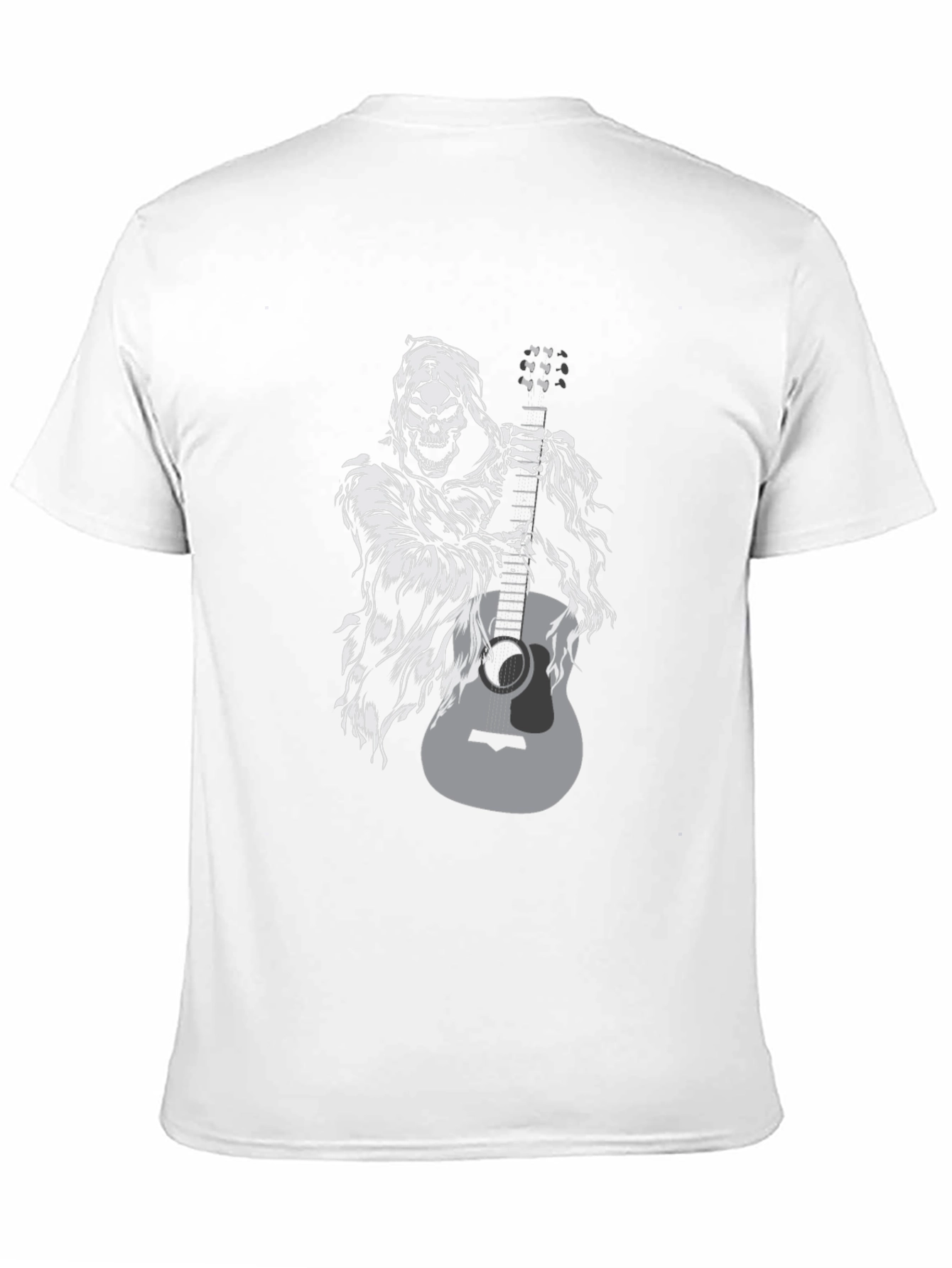 Grim Reaper Guitar Black Graphic Tee
