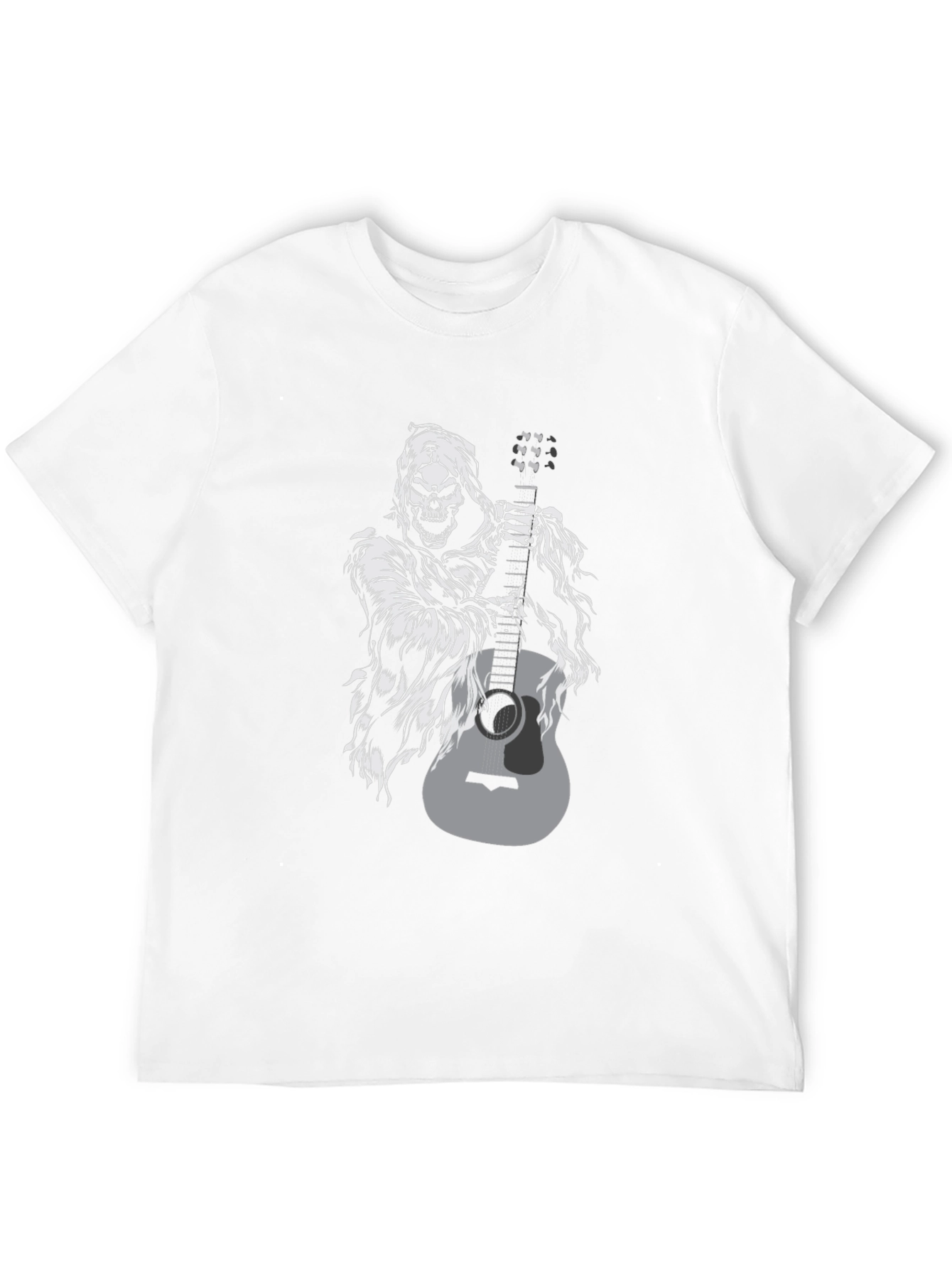 Grim Reaper Guitar Black Graphic Tee