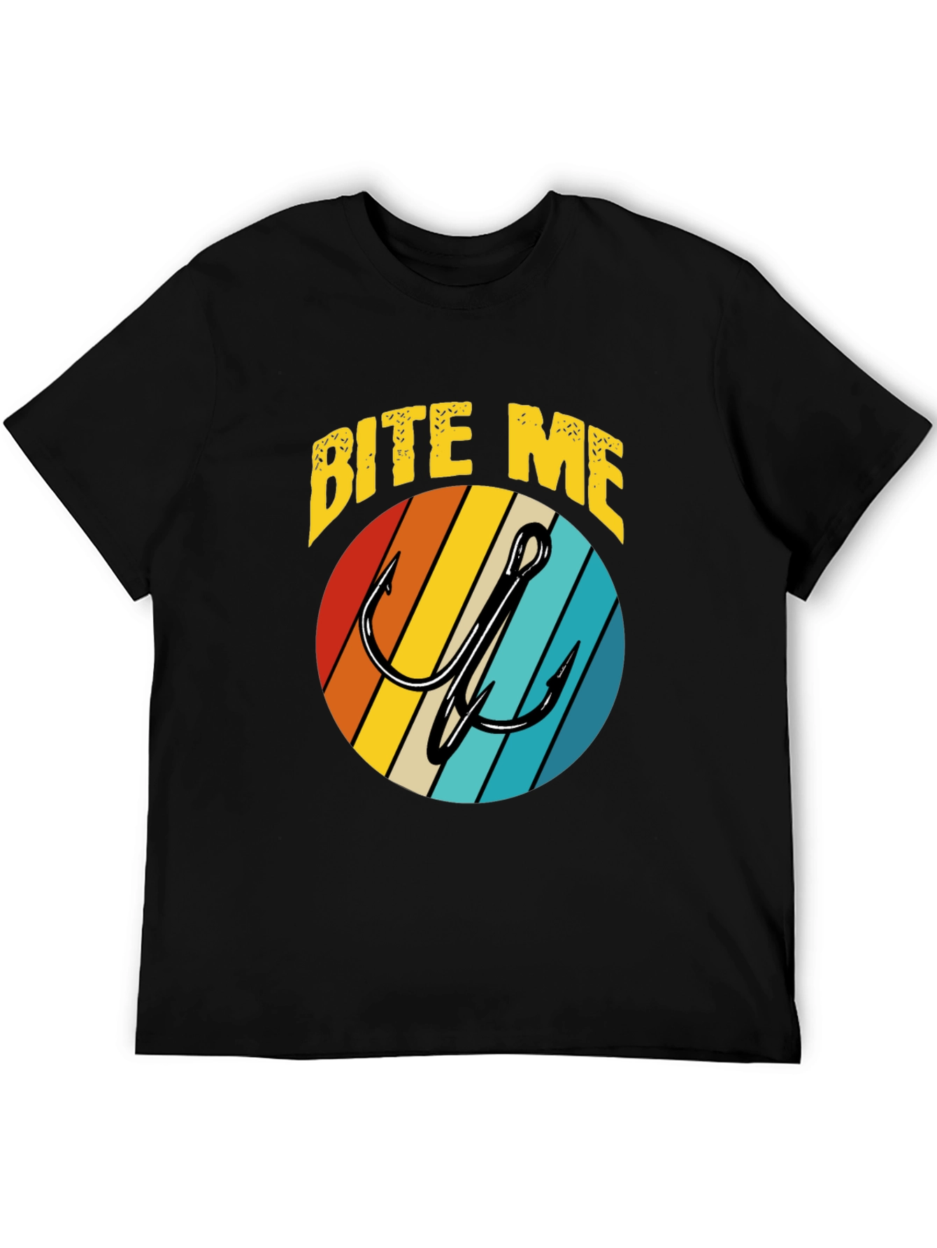 Bite Me Fishing Hook Retro T-Shirt