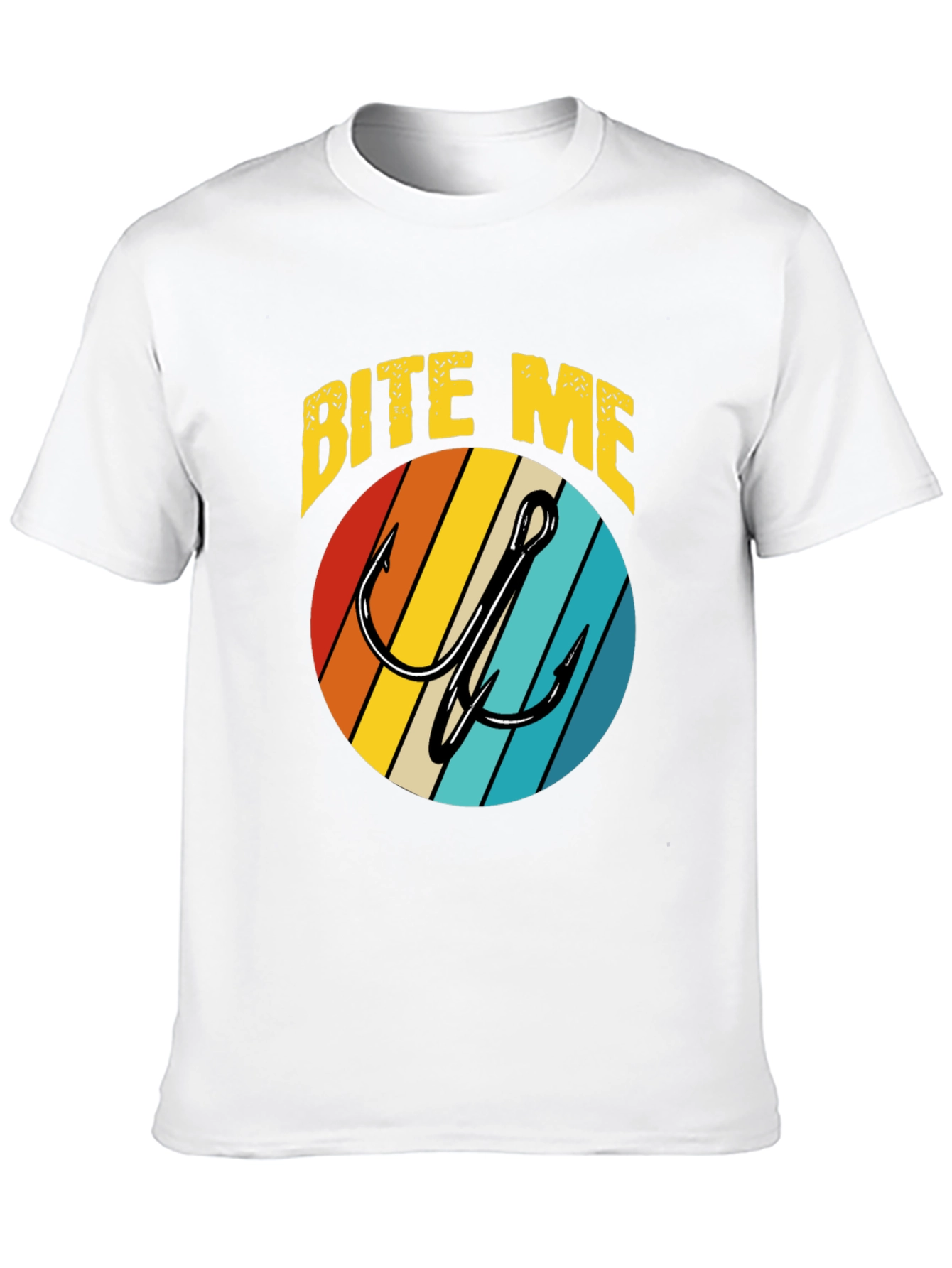 Bite Me Fishing Hook Retro T-Shirt