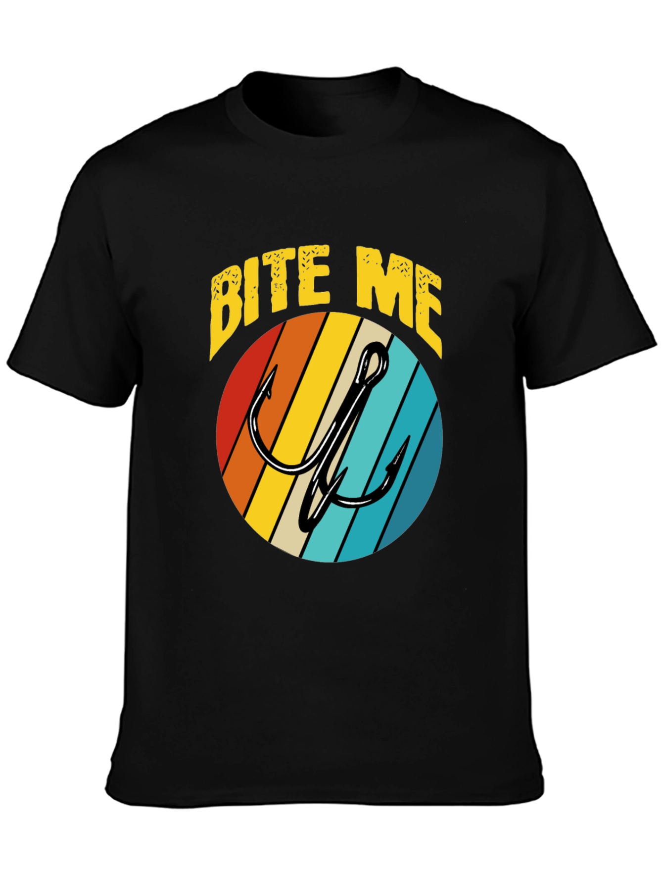 Bite Me Fishing Hook Retro T-Shirt