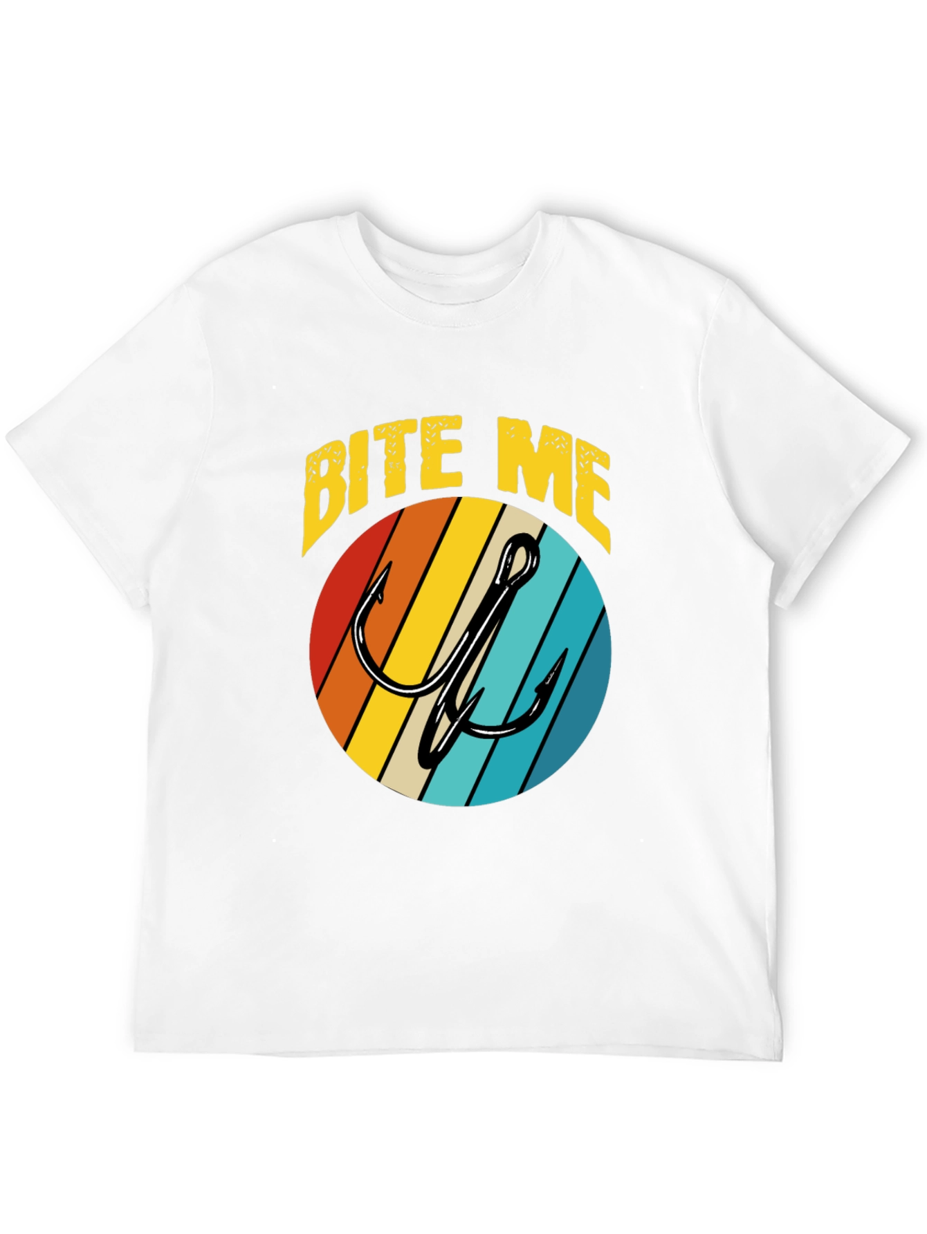 Bite Me Fishing Hook Retro T-Shirt