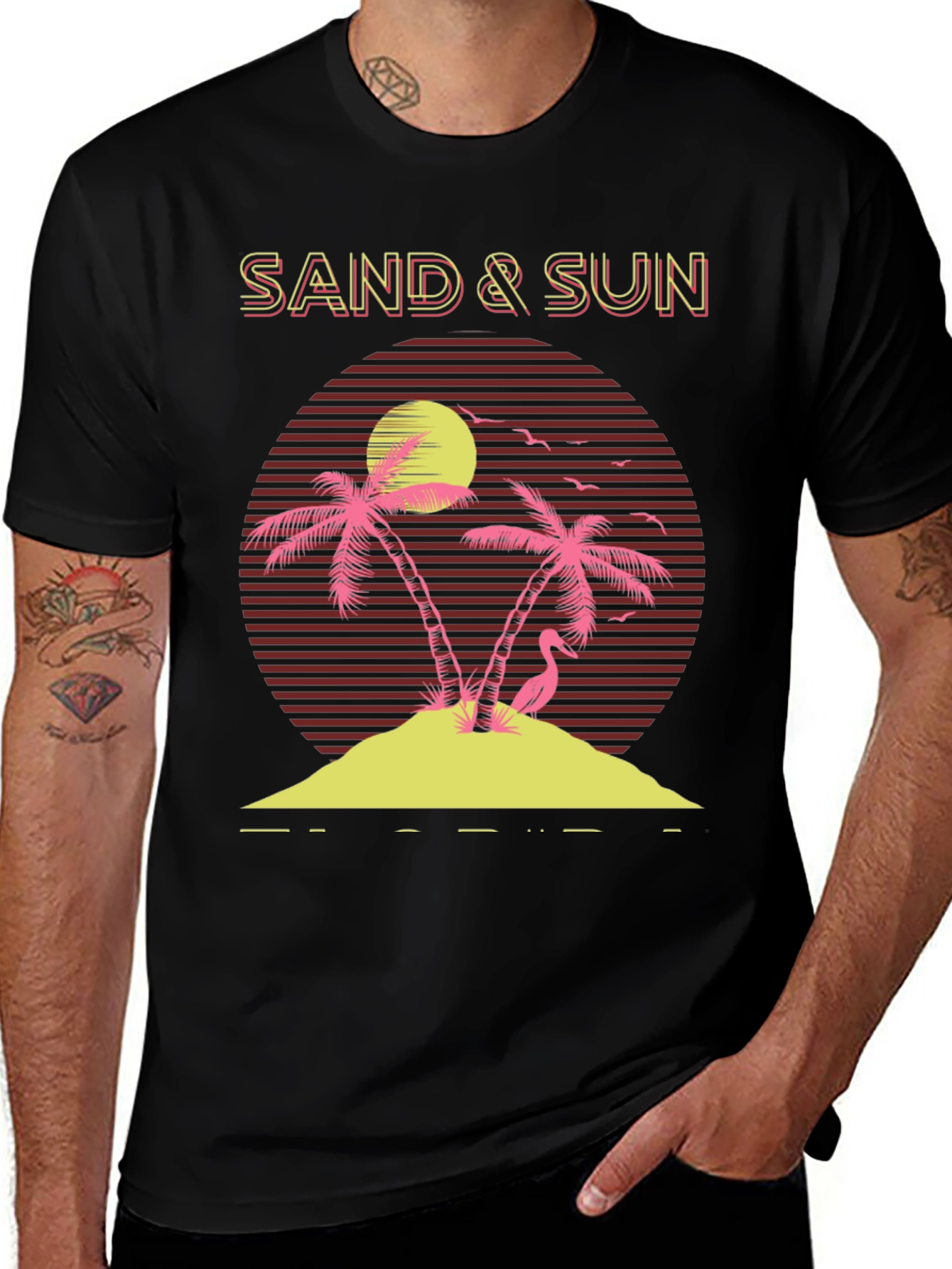 Retro Sand & Sun Graphic Tee - Island Paradise