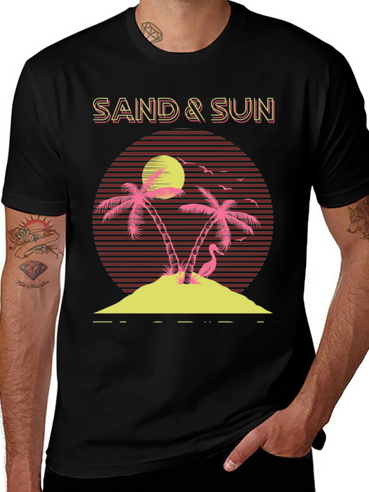 Retro Sand & Sun Graphic Tee - Island Paradise