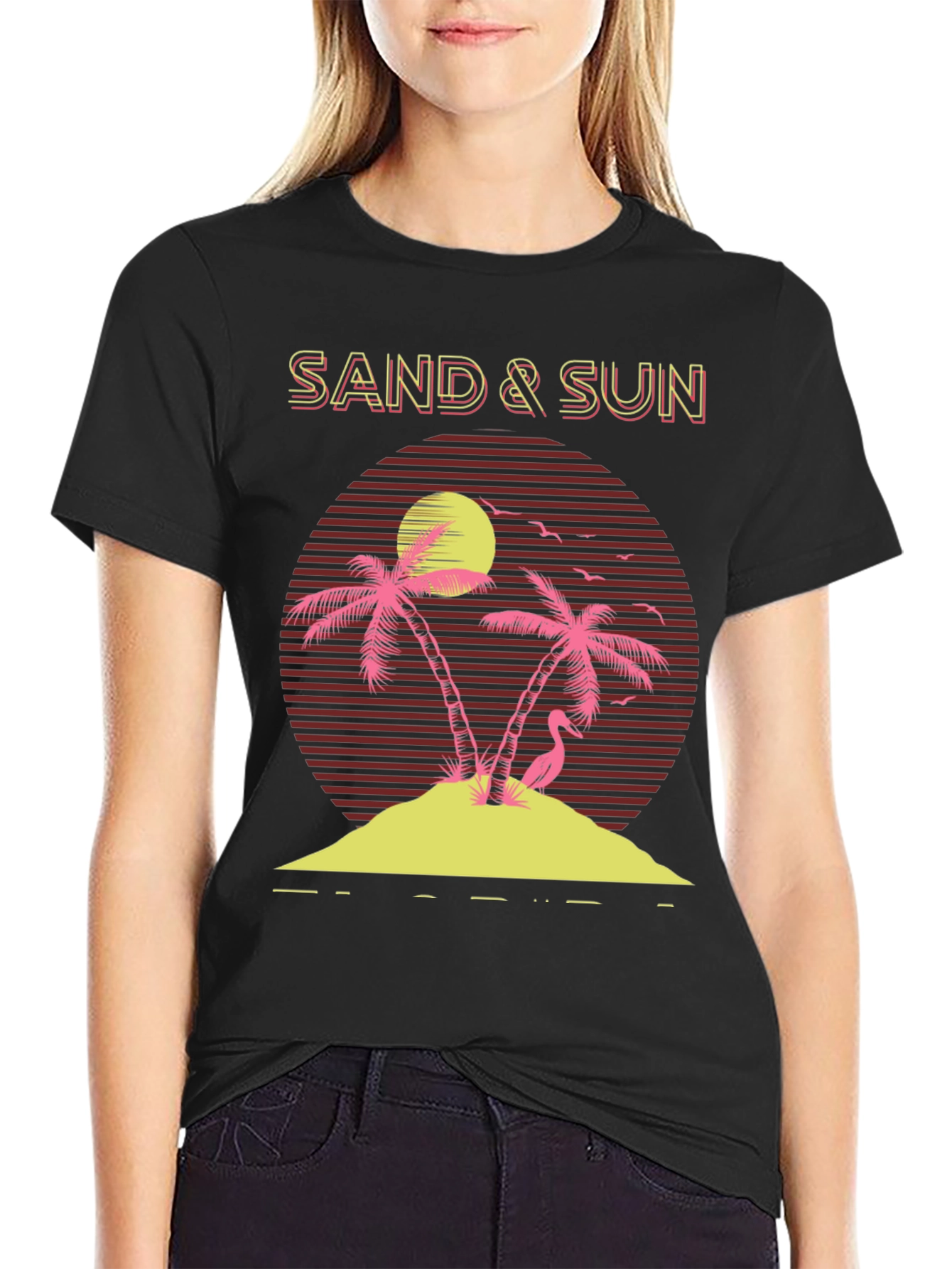 Retro Sand & Sun Graphic Tee - Island Paradise